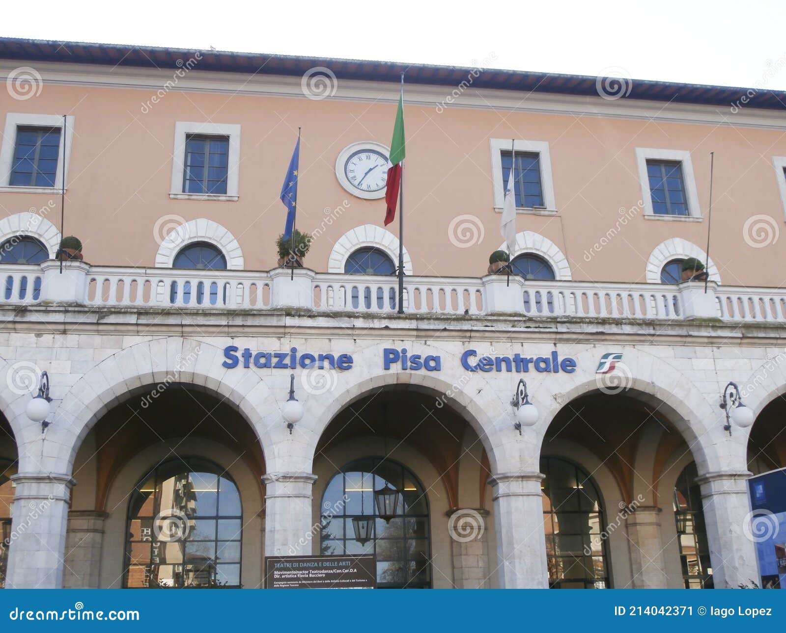 Pisa, Italy.View of the Pisa Centrale Train Station in the Center of ...