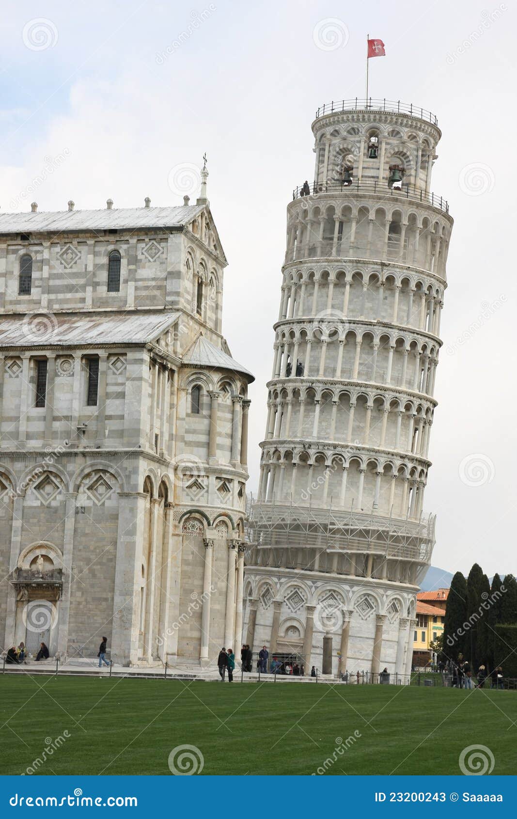 Pisa-Kontrollturm. Der lehnende Kontrollturm von Pisa (Italien)