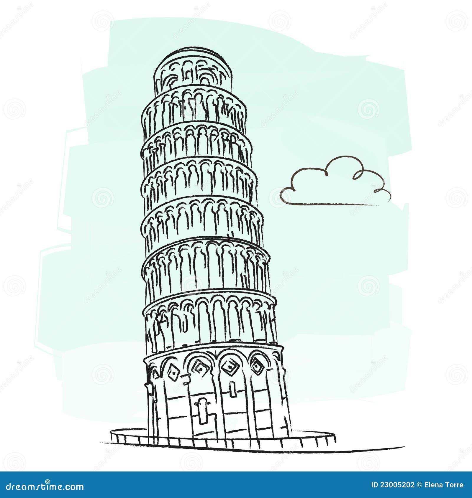 How to draw the leaning tower of Pisa | Step by step Drawing tutorials