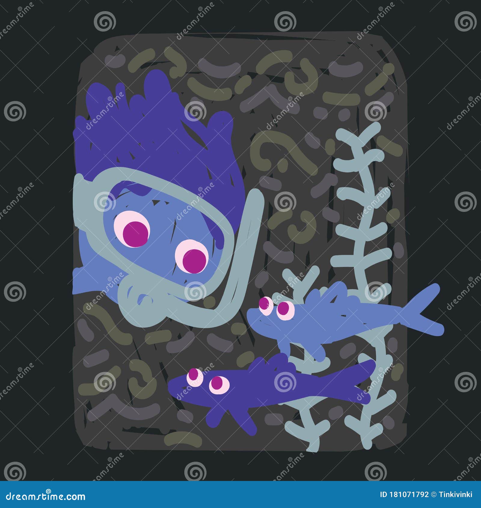 Pisces. Funny zodiac sign stock vector. Illustration of blue - 181071792