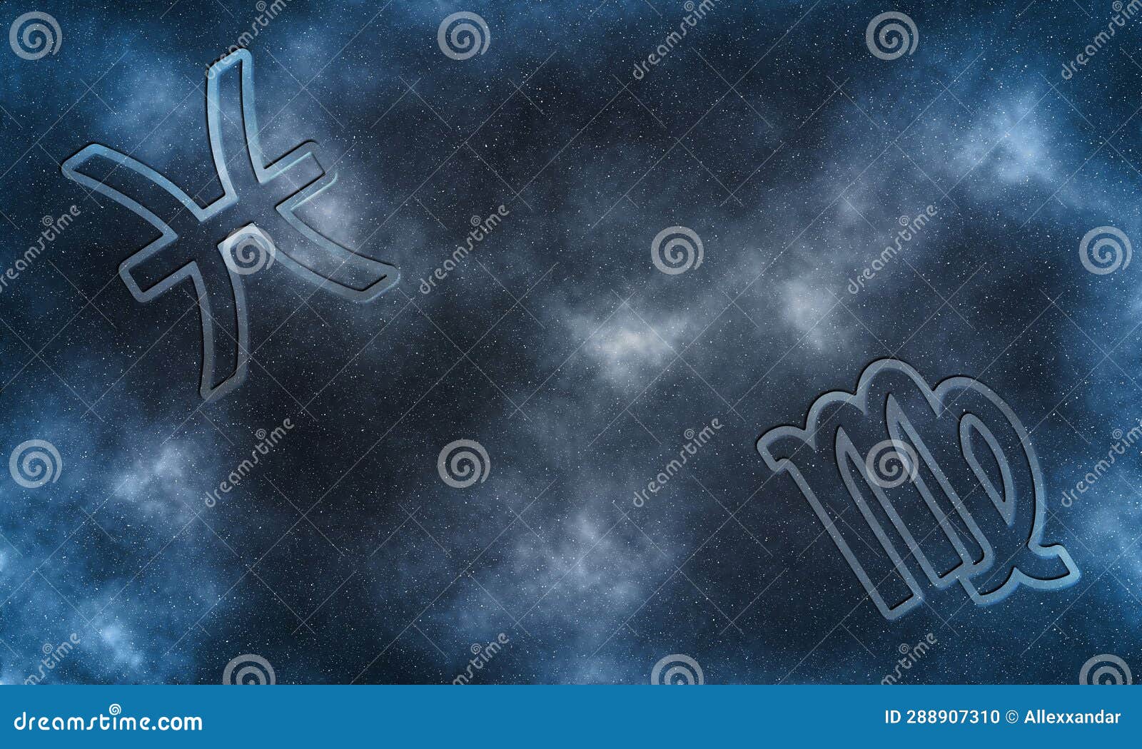 Pisces and Virgo Compatibility Stock Photo Image of astrological