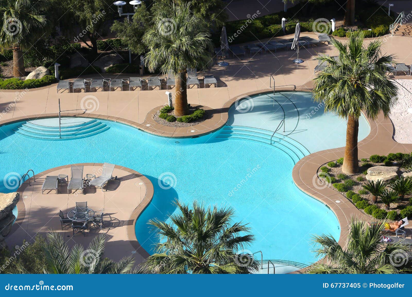 Ideia aérea da piscina em Las Vegas, Nevada