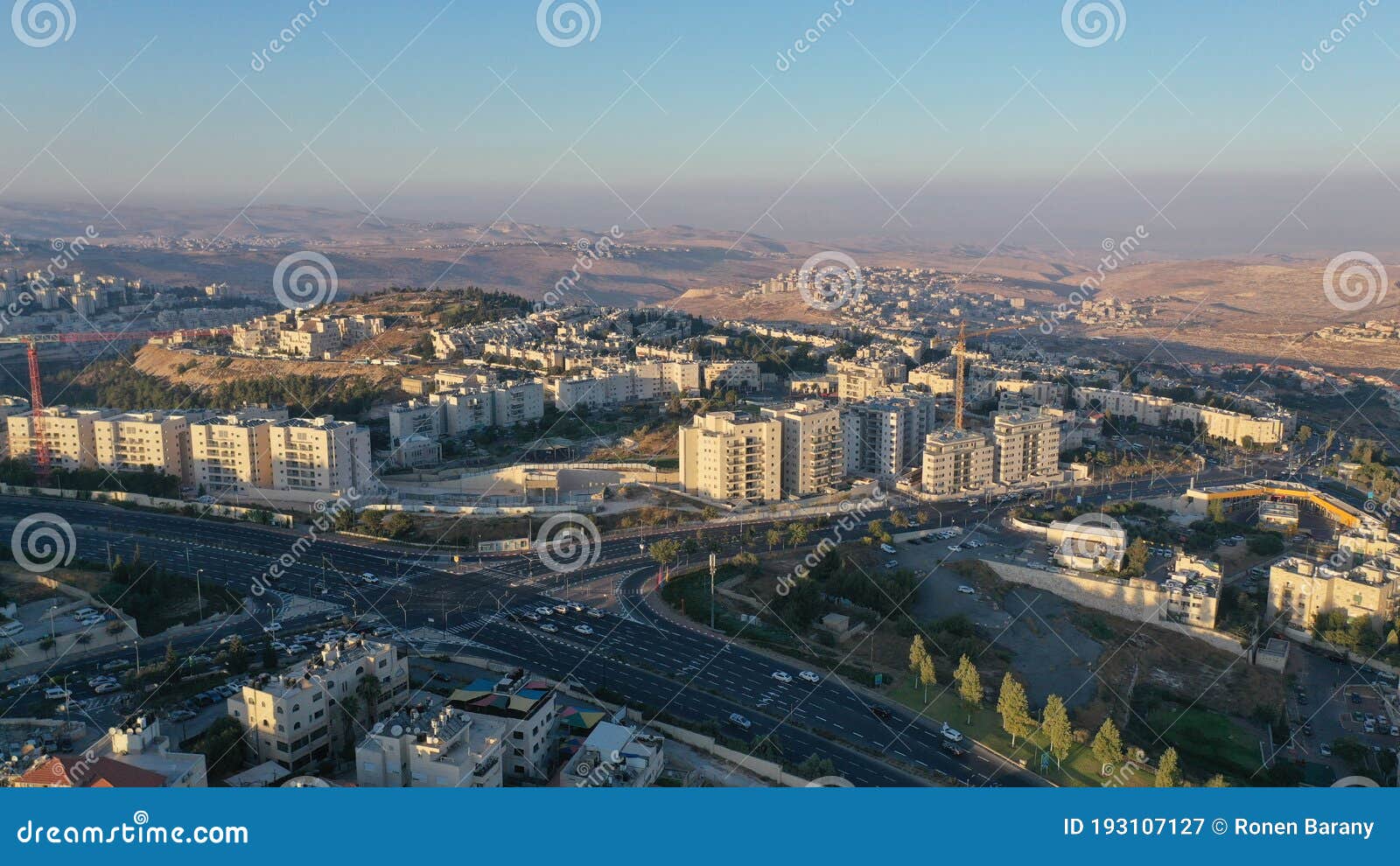 pisgat zeev and neve yaakov neighbourhood, aerial