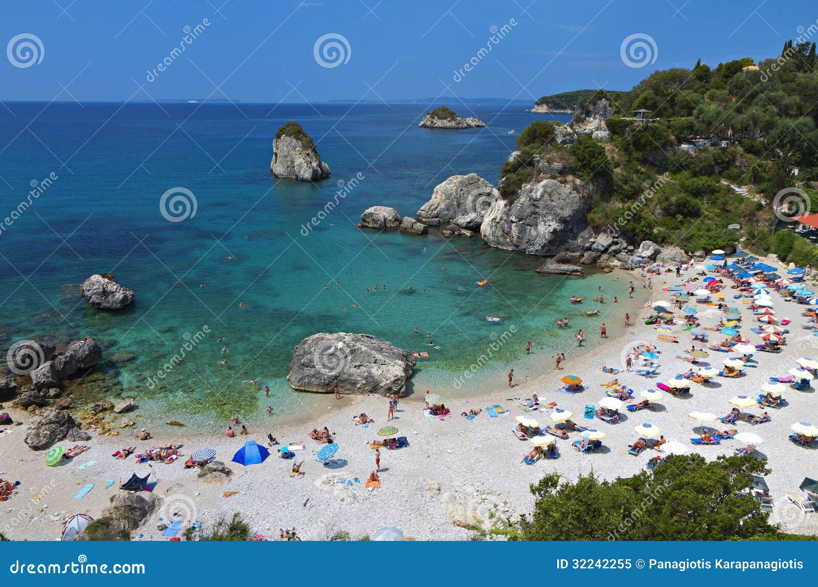 piso kryoneri beach at parga, greece