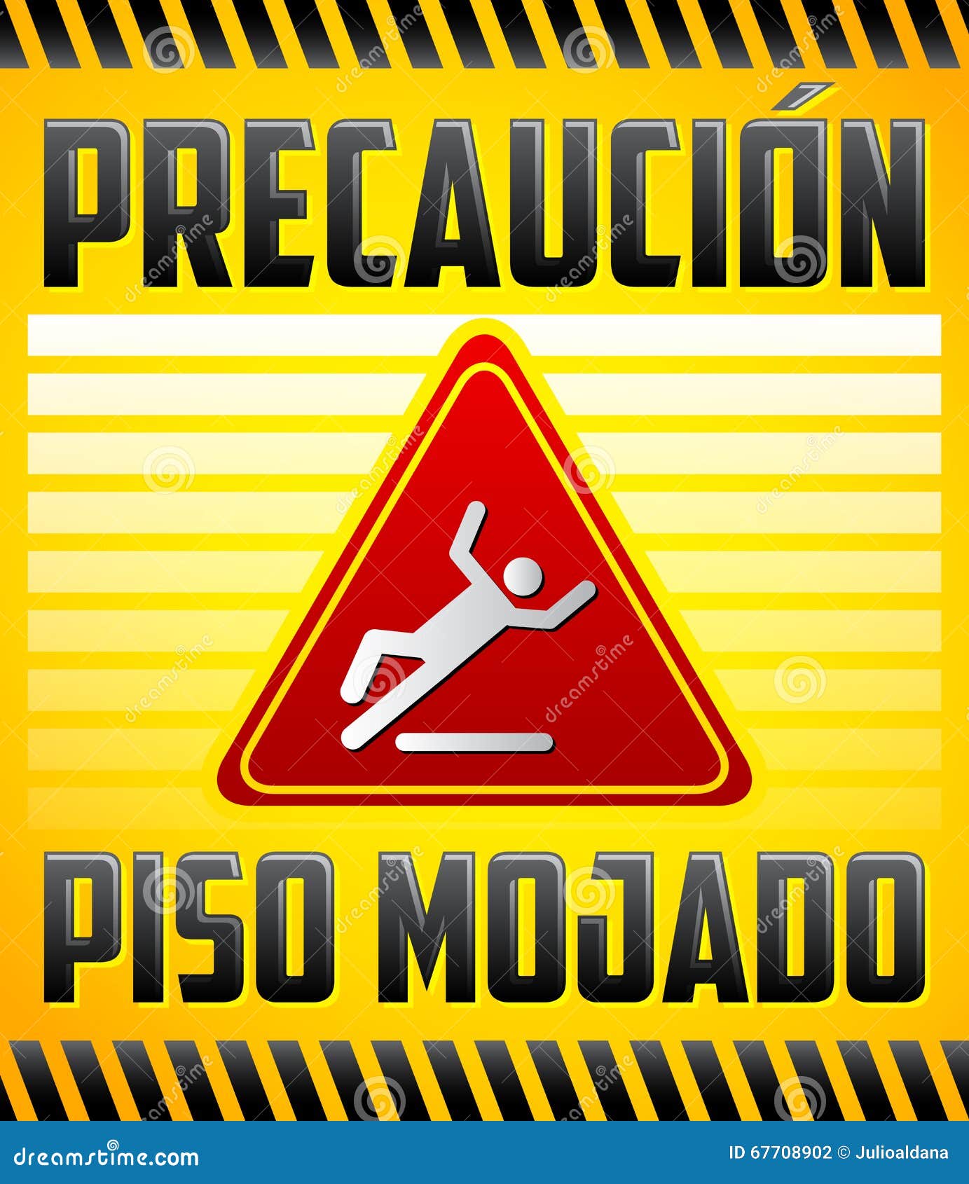 piso mojado precaucion - caution wet floor spanish text