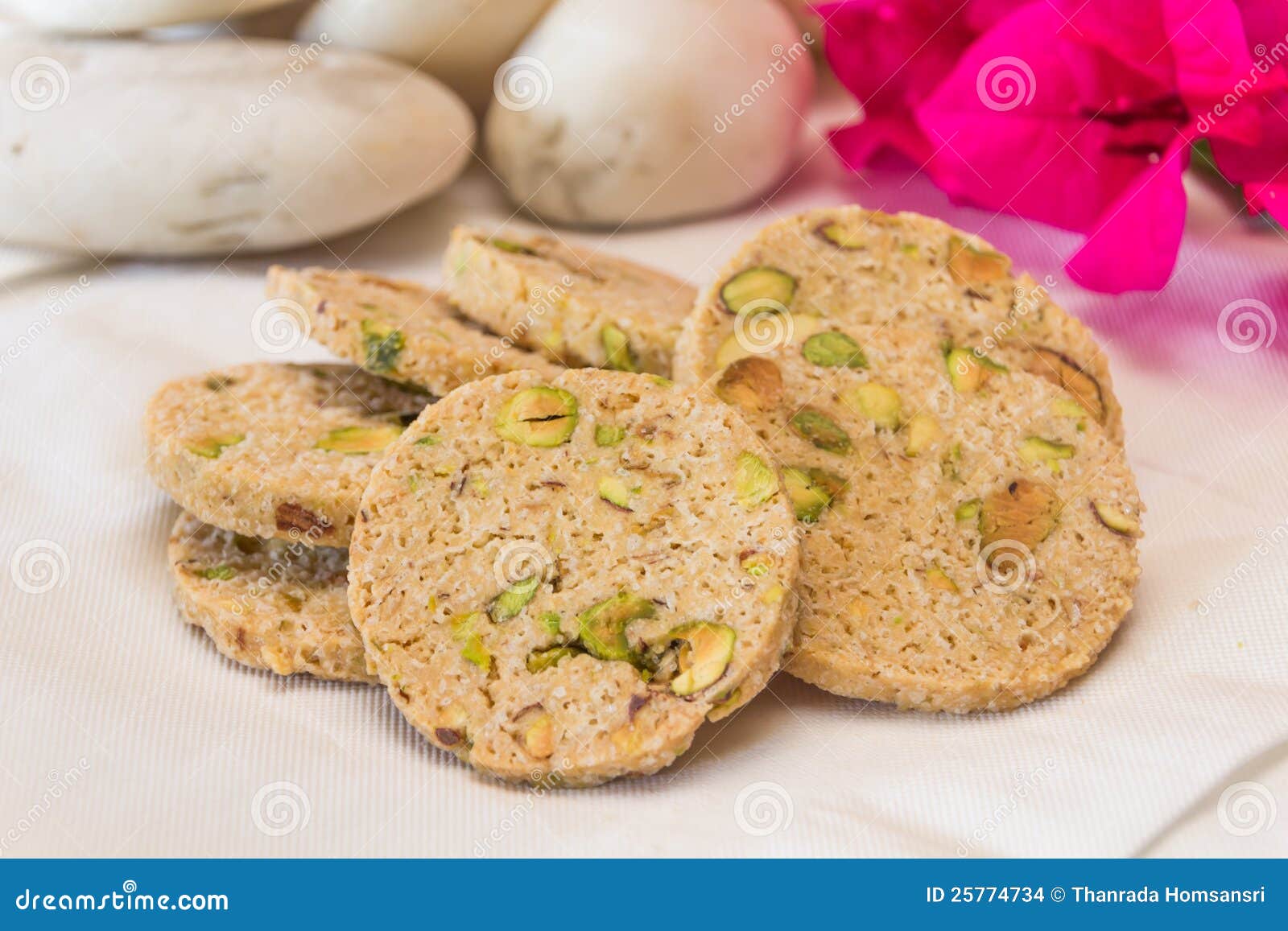 Pistachio biscuits stock photo. Image of background, crunchy 25774734