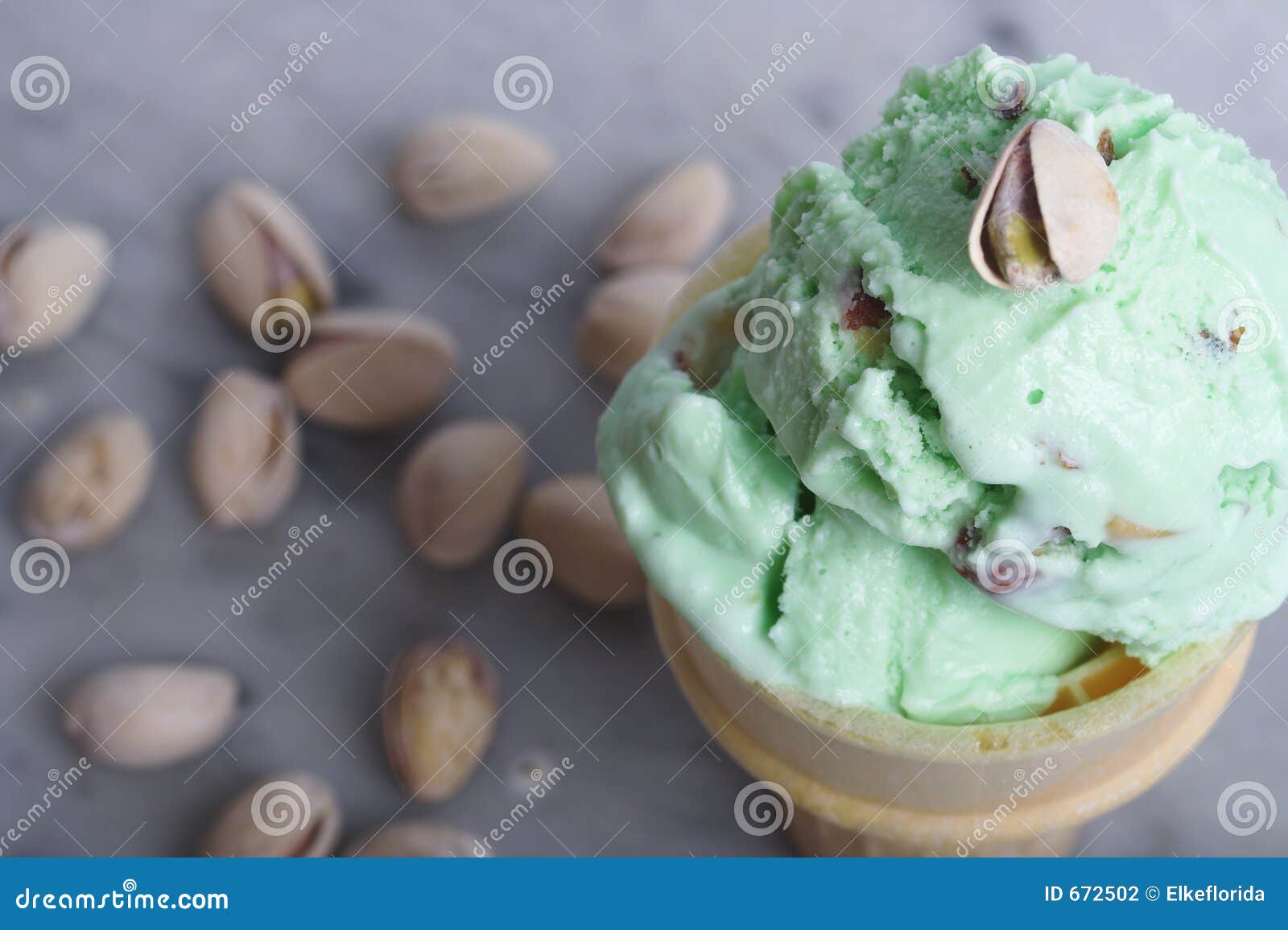 Pistachio ice cream stock photo. Image of italian, cookie 672502