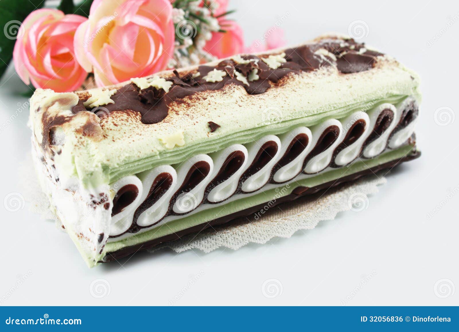 Pistachio ice cream stock photo. Image of close, biscuits 32056836