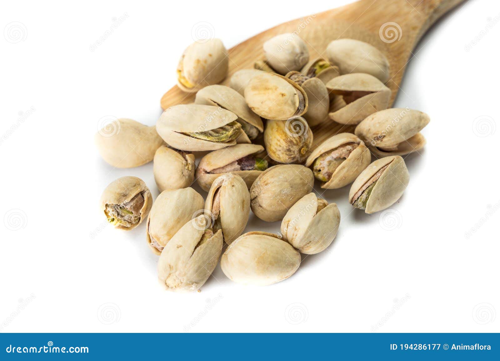 Pistachio on Isolated White Background Stock Image - Image of yellow
