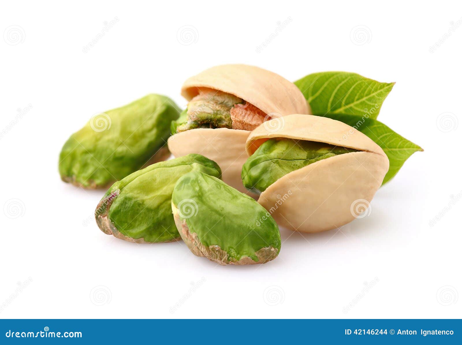 pistachio with leaves