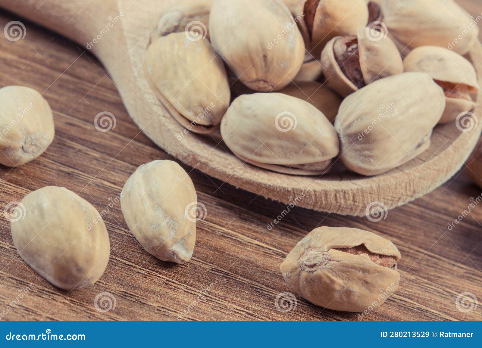 Pistachio Nuts As Source Vitamins and Minerals. Healthy Eating Stock