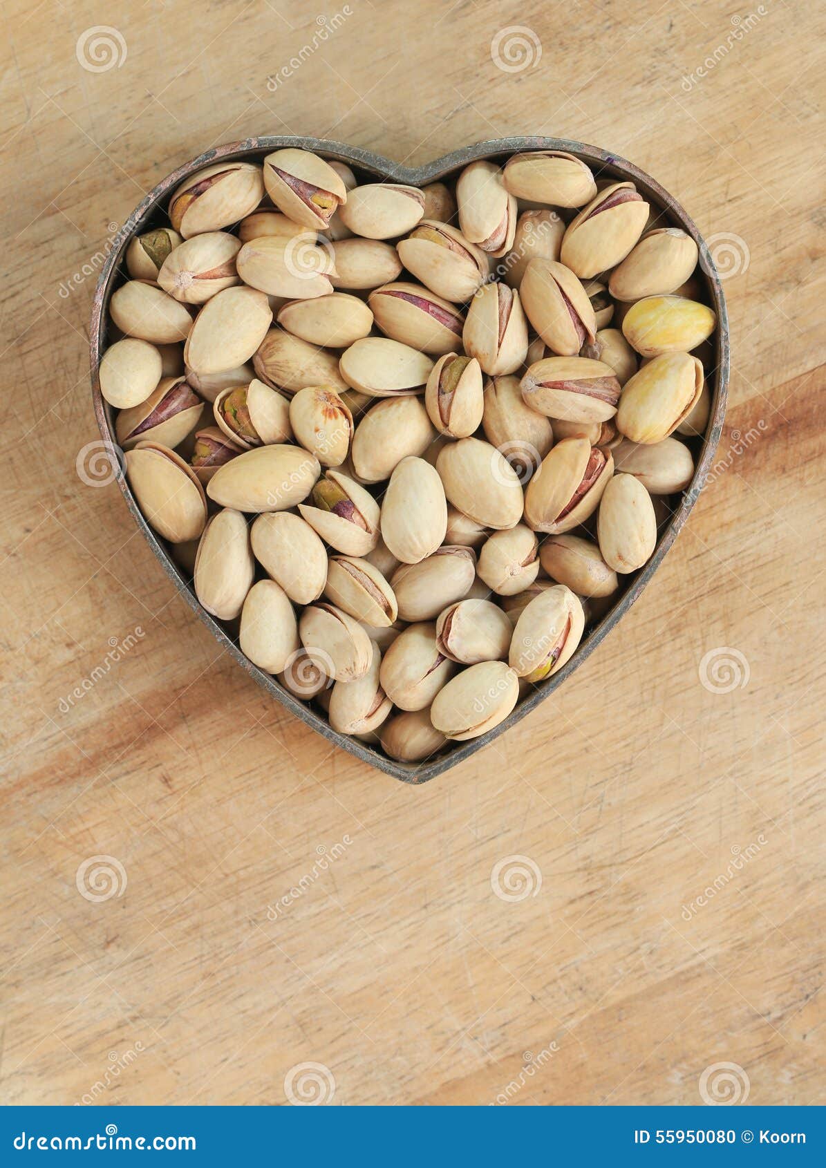 Pistachio Nuts in Heart Shape Stock Photo Image of salted, open 55950080