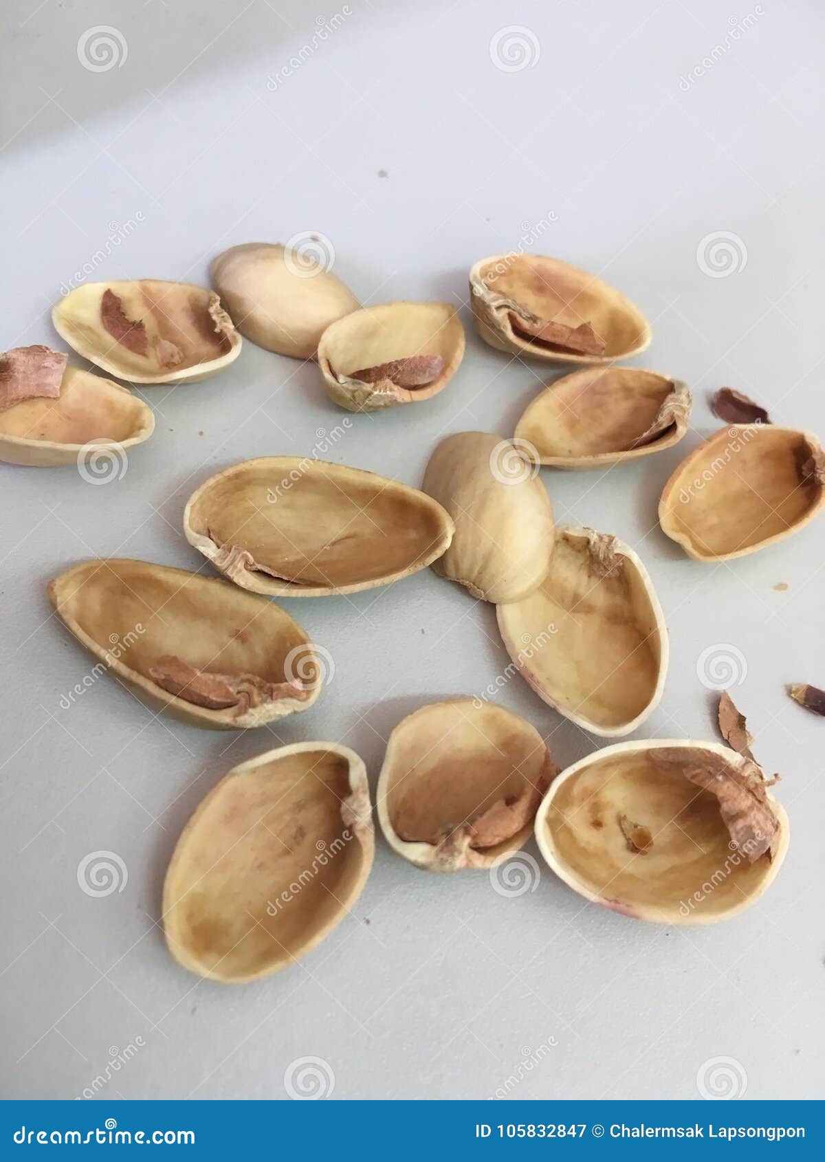 Pistachios on a White Background Stock Image - Image of pistachio