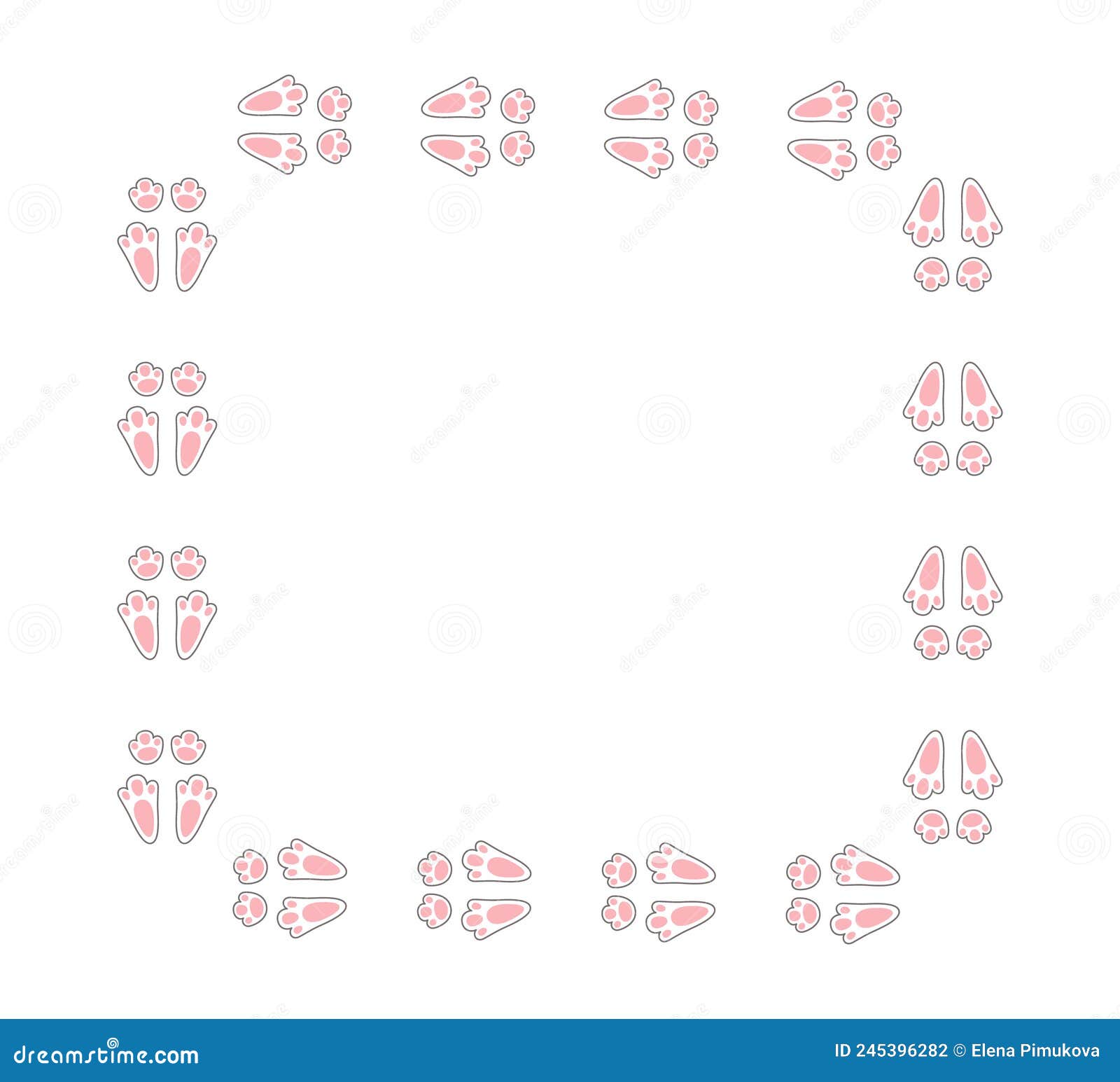 Piste D'empreinte De Lapin Ou De Lièvre. Empreintes De Pied De Lapin De  Pâques. Pas De Pattes De Lapin Sur La Neige. Piste Des Pas Illustration de  Vecteur - Illustration du lièvres