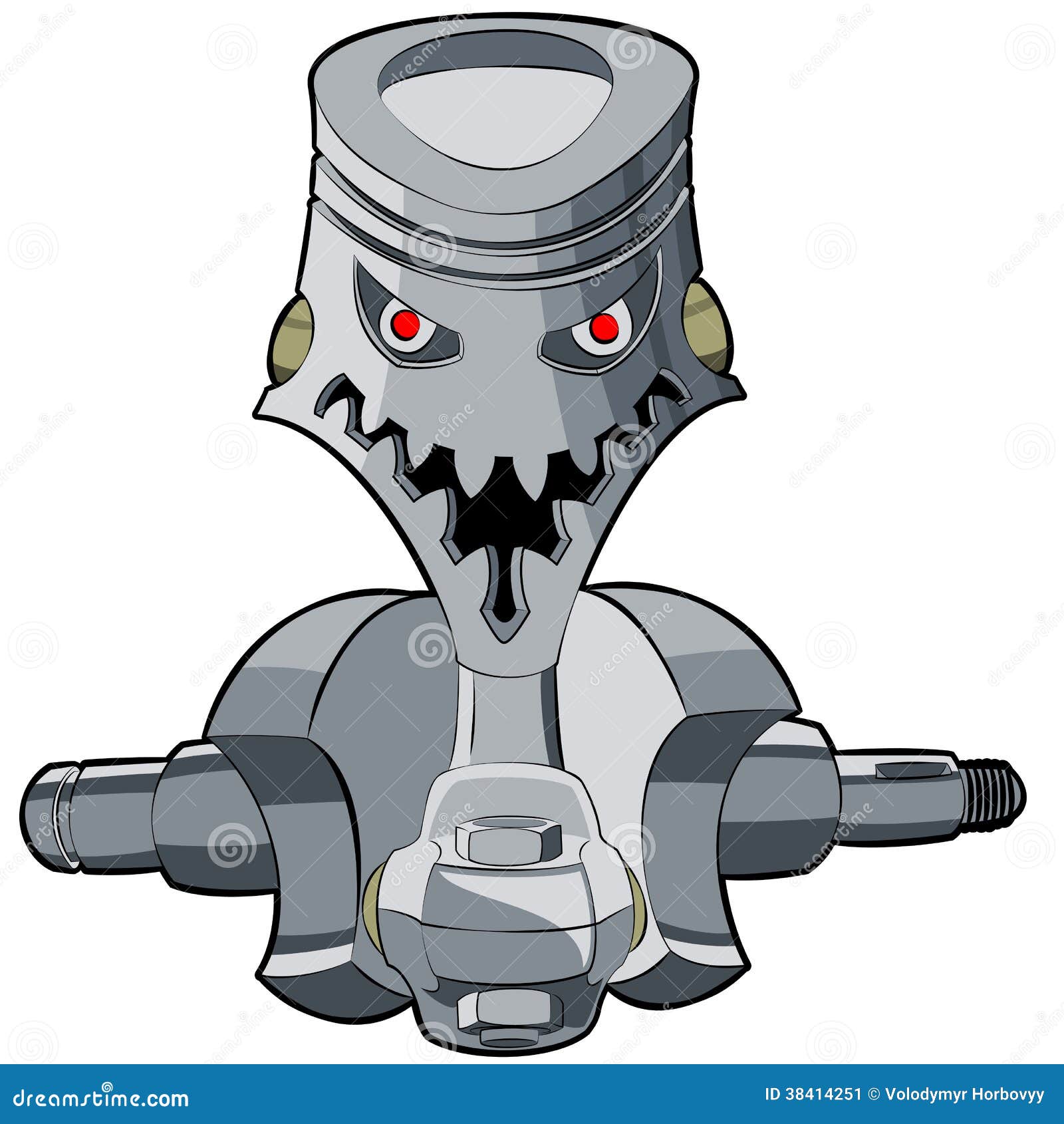 Piston stock vector. Illustration of power, crossed, metal - 38414251