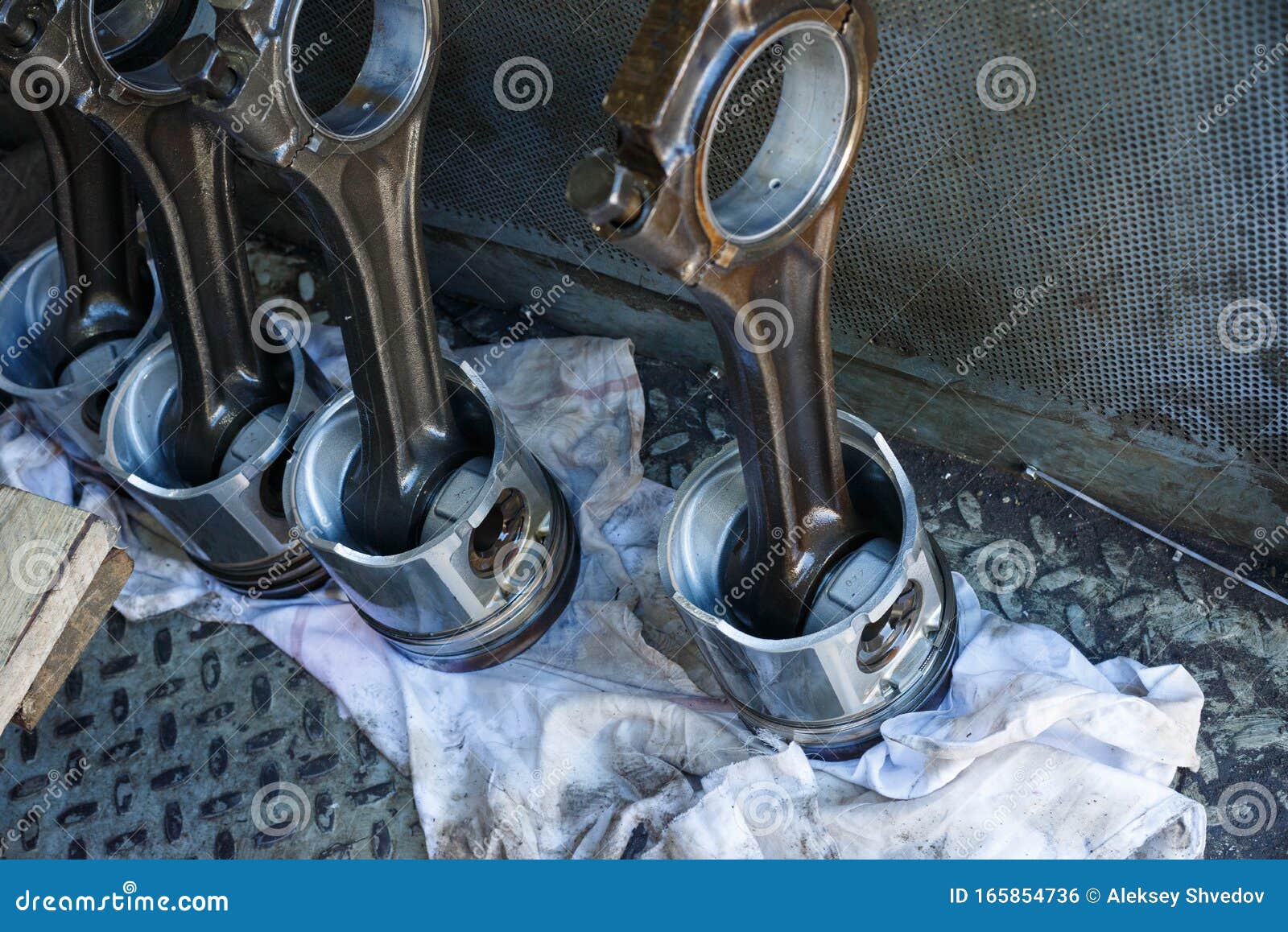piston from a gas-powered diesel generator set