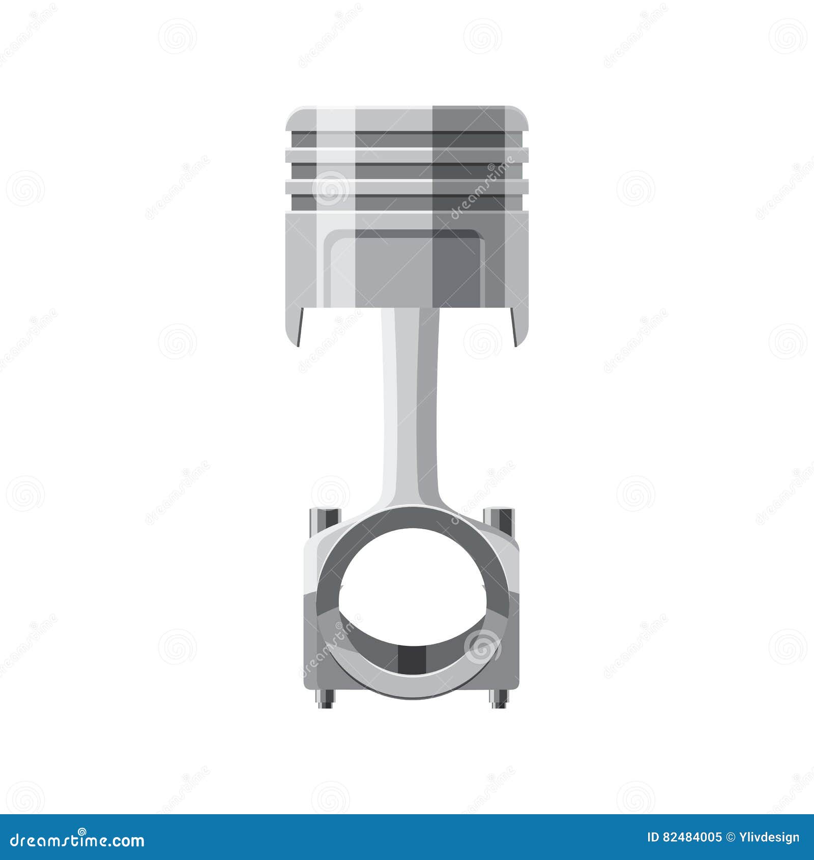 Piston Icon in Cartoon Style Stock Vector Illustration of fuel