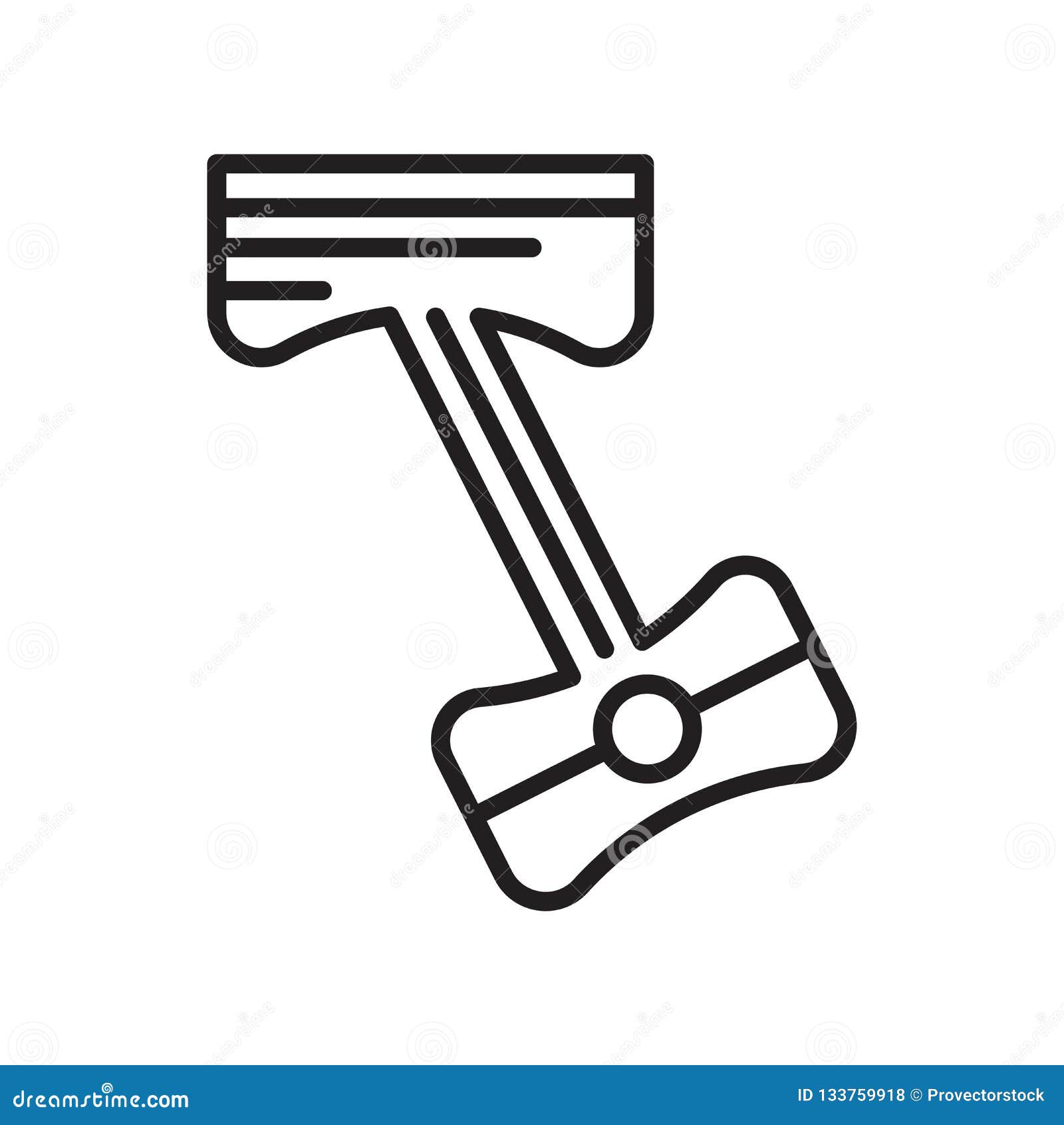 Piston Icon Vector Sign and Symbol Isolated on White Background Stock