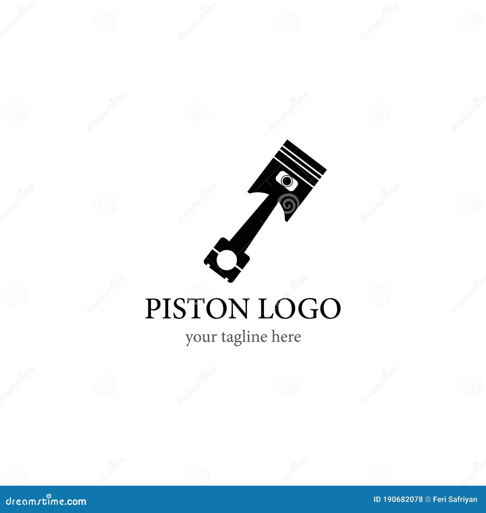 Piston logo template stock illustration. Illustration of steel 190682078