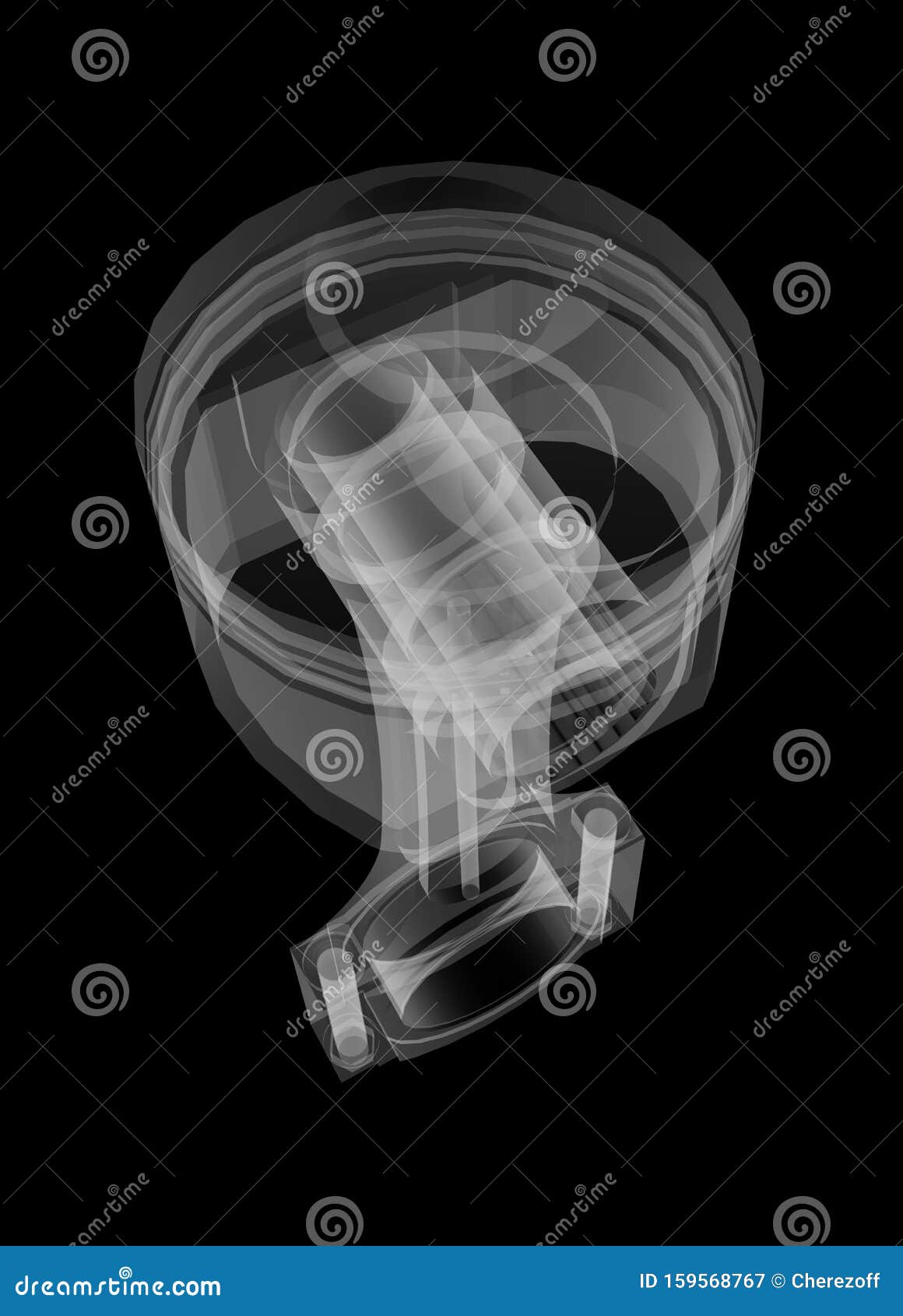 Piston XRay style stock illustration. Illustration of xray 159568767