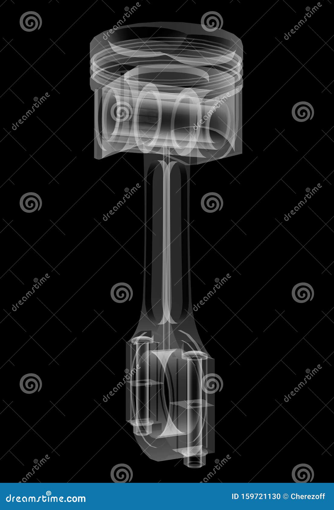 Piston XRay style stock illustration. Illustration of diesel 159721130