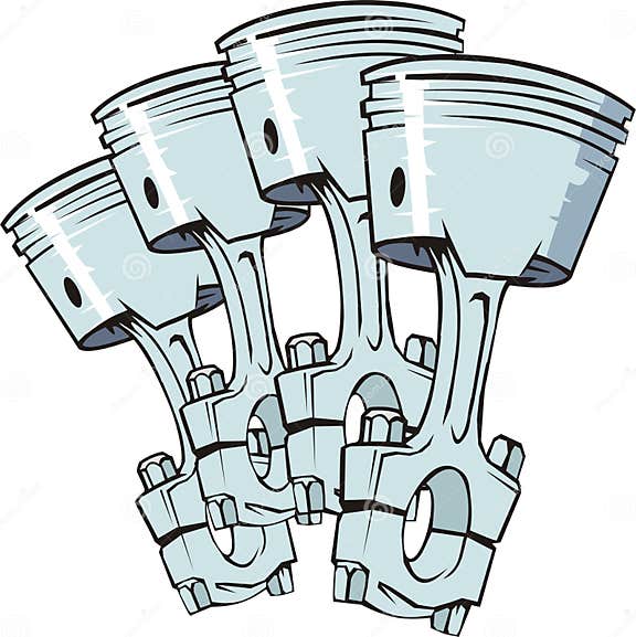 Pistons group stock vector. Illustration of detail, repair 18117630