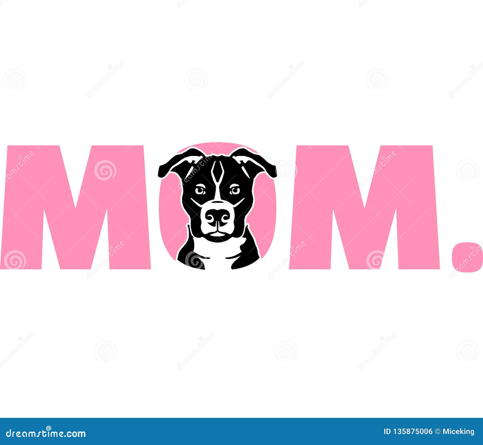 pit bull mom in pink