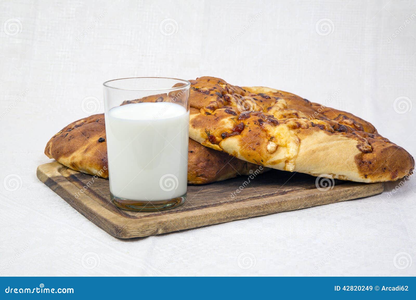Pita bread with milk stock image. Image of recipe, cheese 42820249