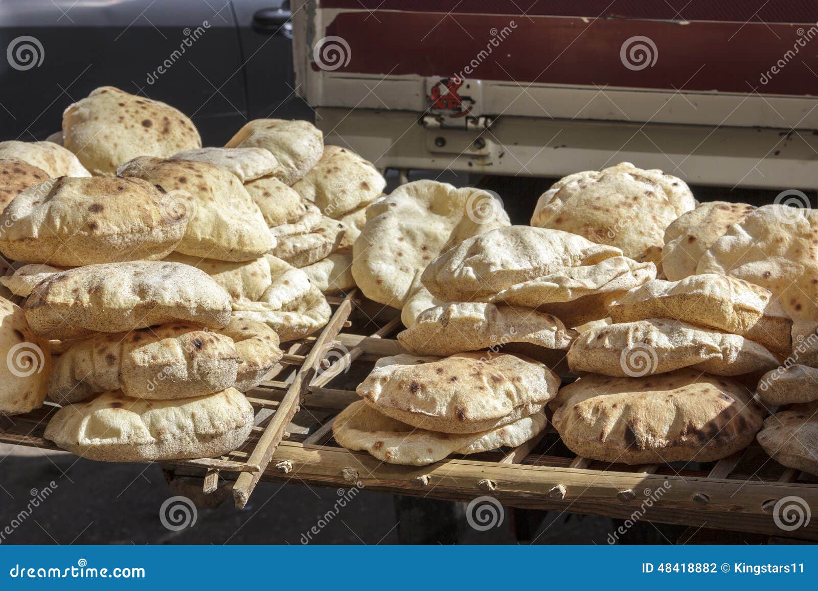 Pita Bread in Street ,Cairo Stock Photo Image of food, street 48418882