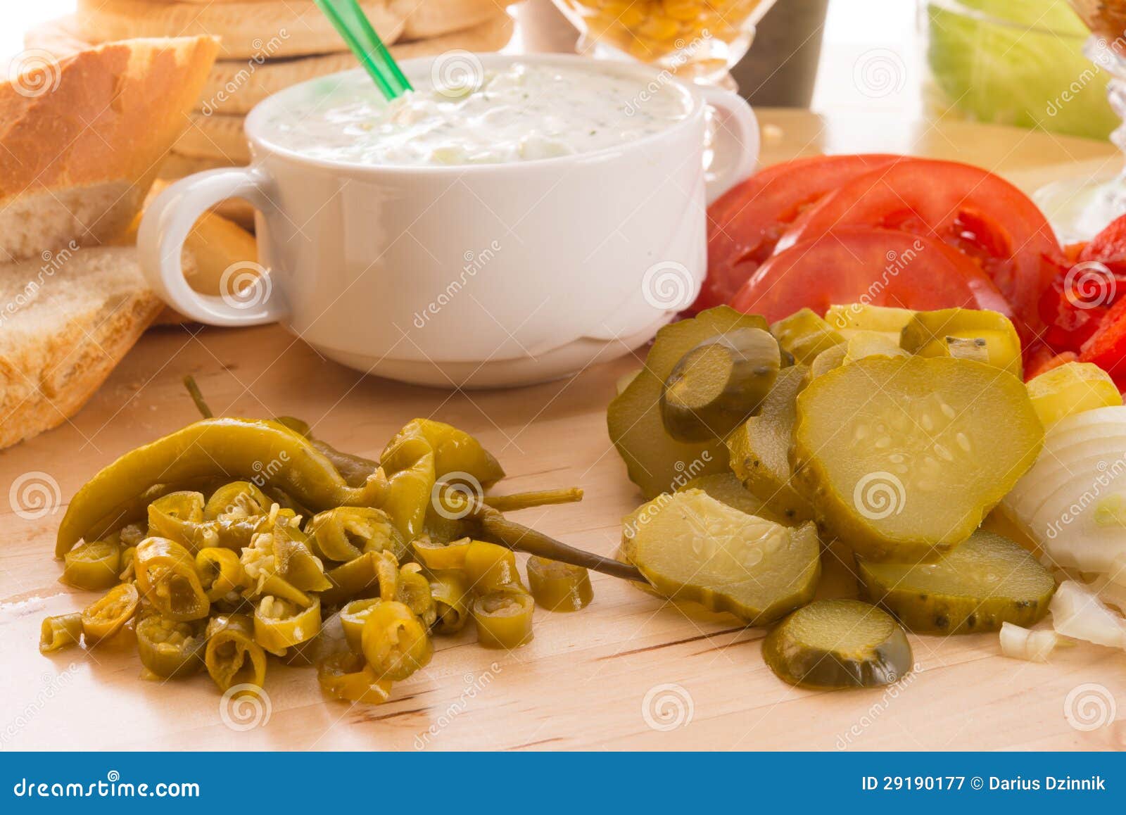 Pita gyro ingredients stock image. Image of beef, onion 29190177