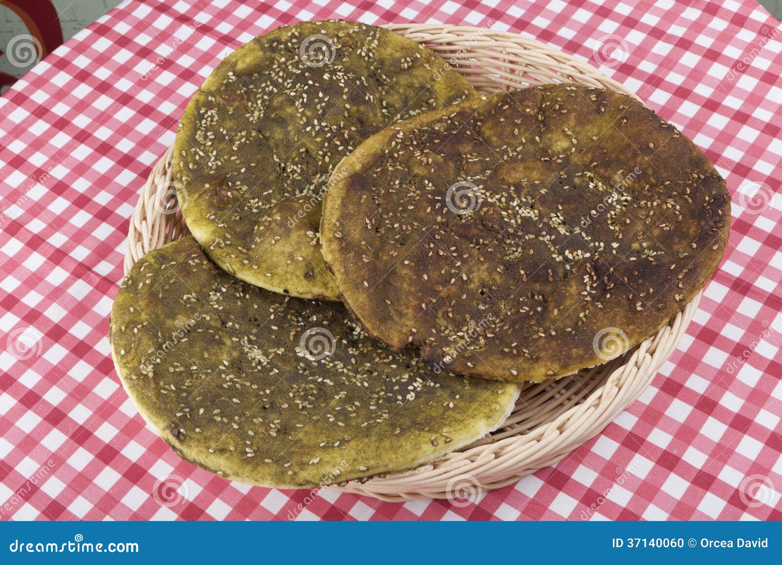 Pita with Zaatar stock photo. Image of food, arabic, oregano 37140060