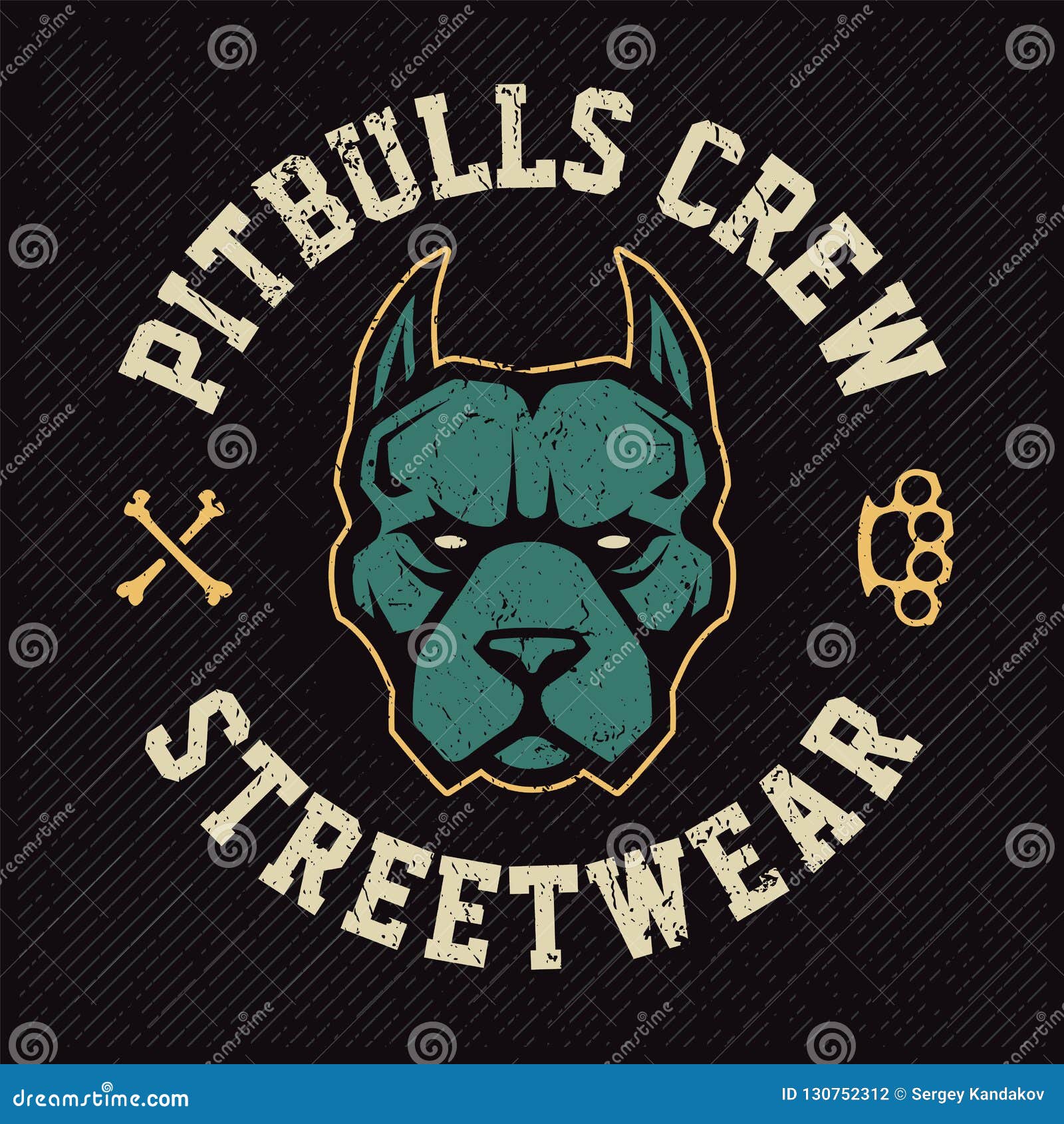 pitbull mascot emblem 