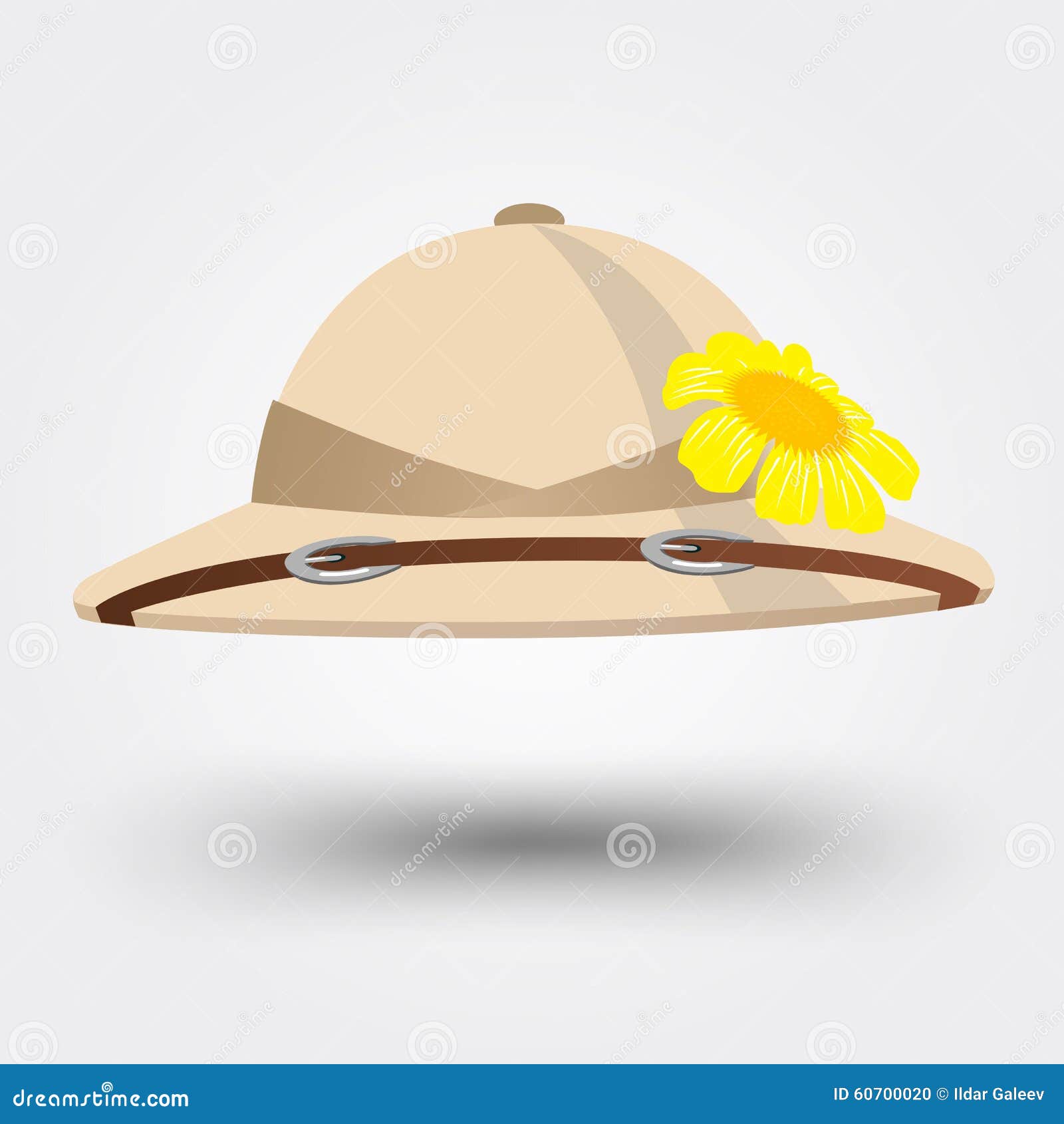 Pith helmet hat for safari stock vector. Illustration of vector - 60700020