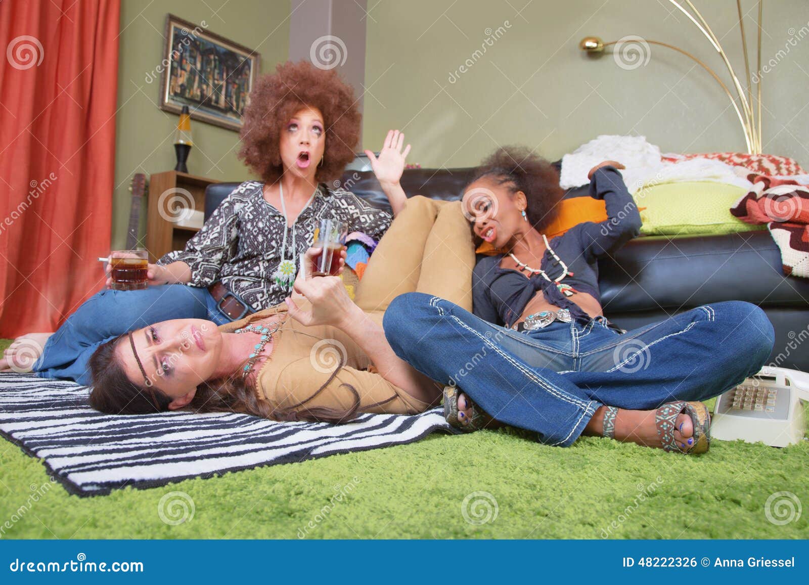 Lady Drunk And Smoking