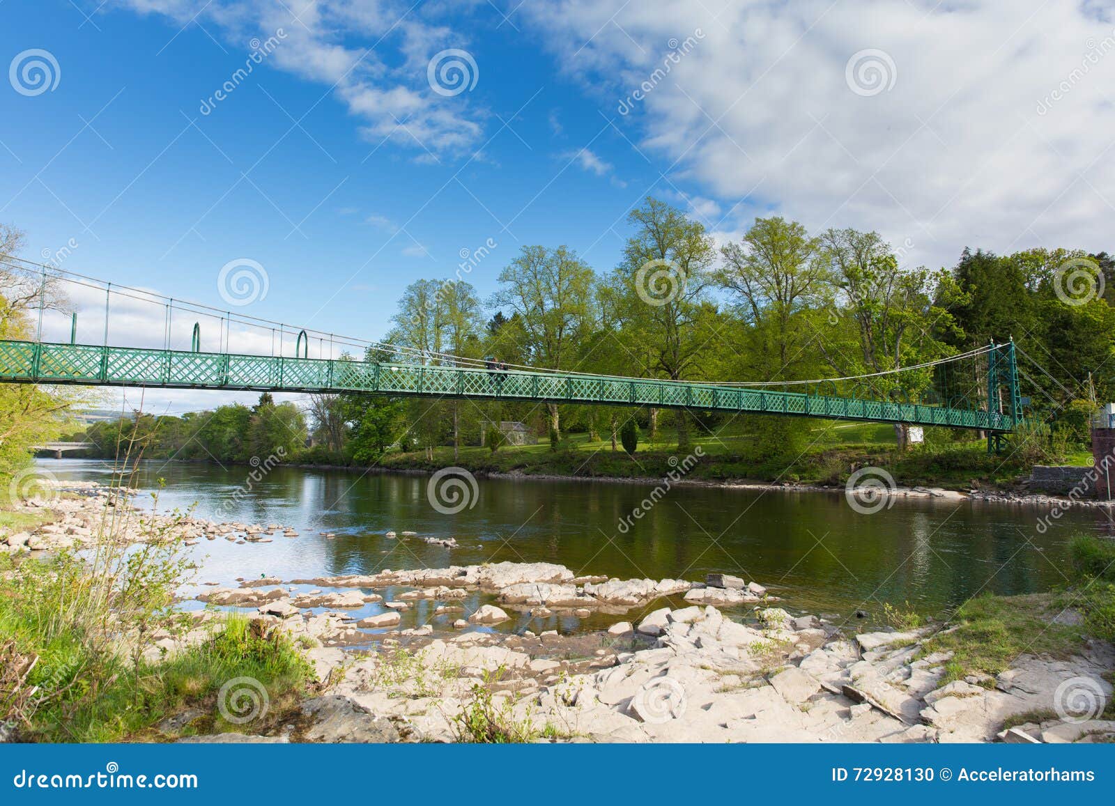 pitlochry scotland uk view of river tummel in perth and kinross a popular tourist destination pan