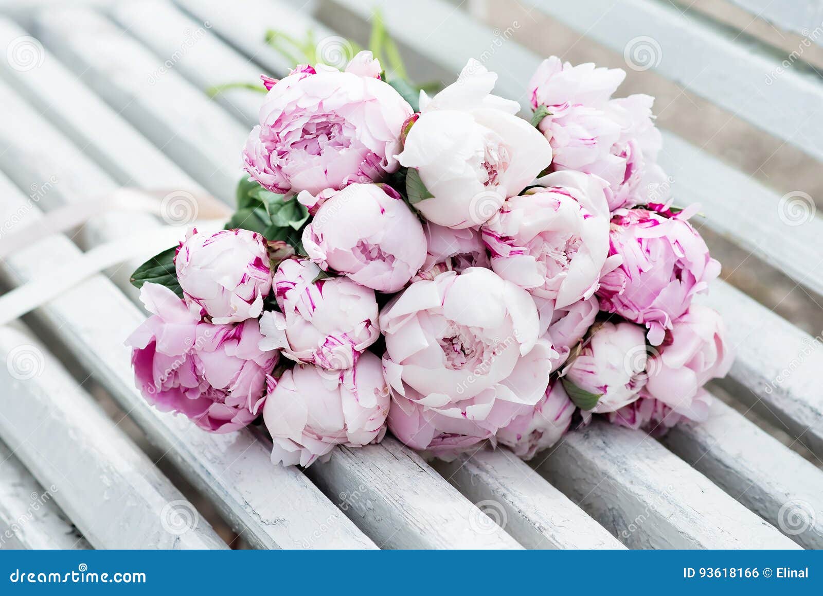 Pivoine Blanche Et Rose Bouquet, Valentine Photo stock - Image du rose,  ressort: 93618166
