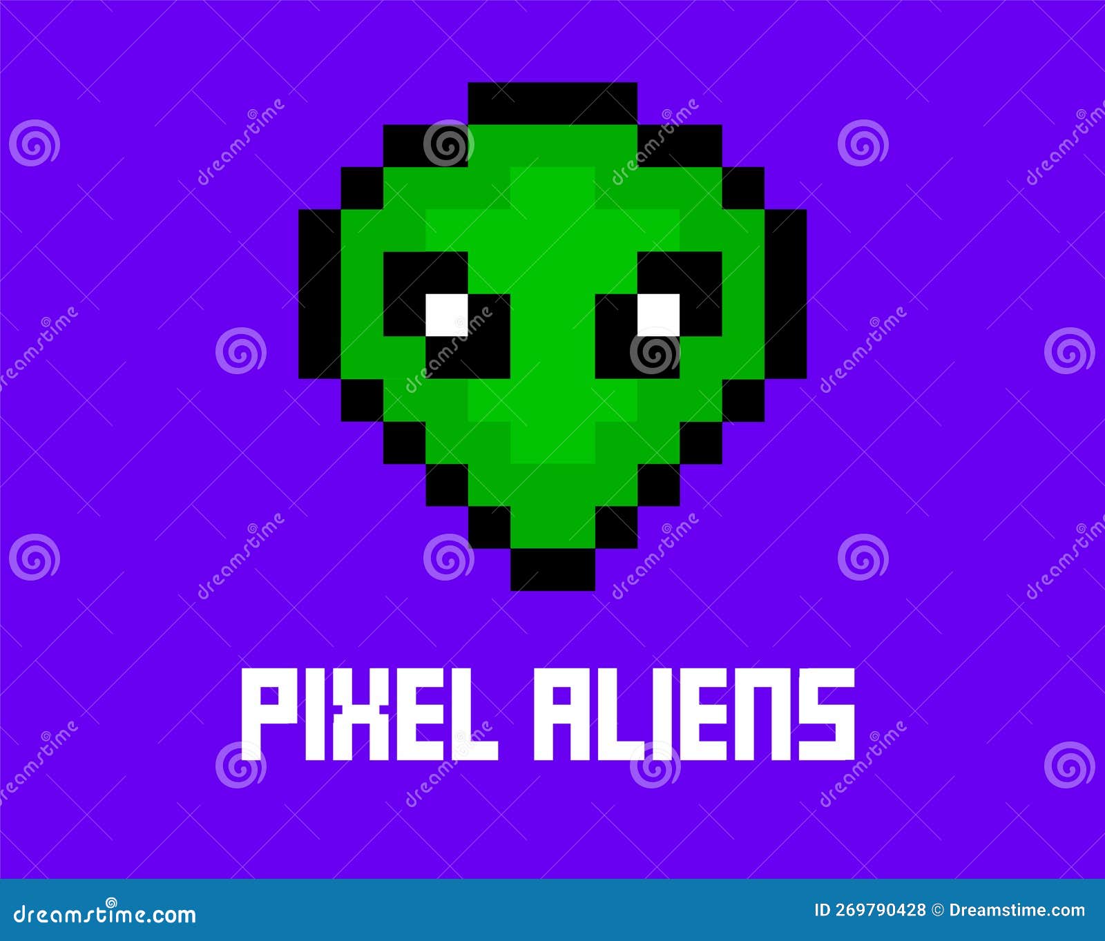 Pixel Alien 8 Bit Art. Cosmic Graphic Cartoon Pixel Alien Icon Ufo Alien.  Stock Vector - Illustration of sign, white: 269790428
