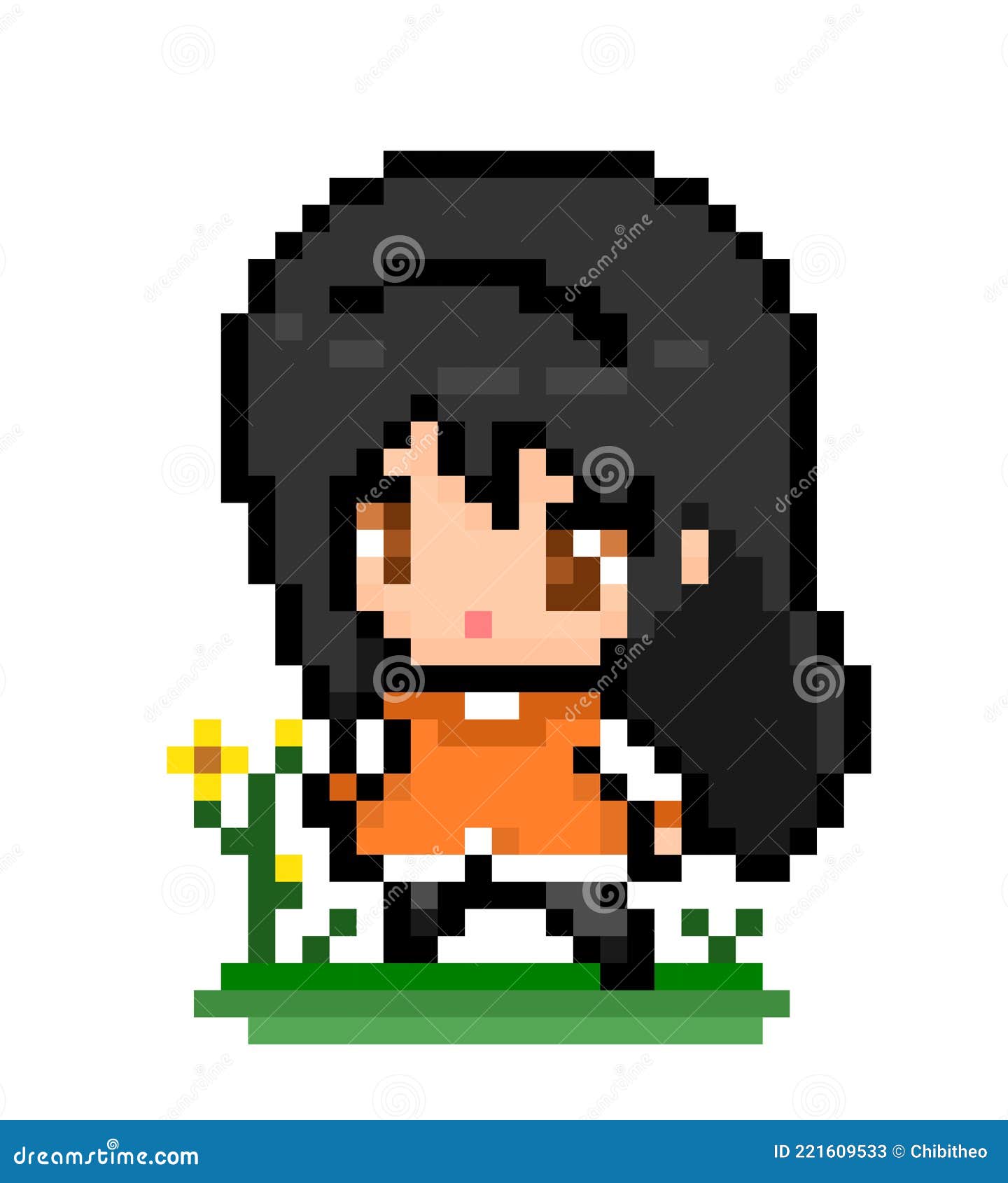 Premium Vector | 8 bit of pixel women's character anime cartoon girl in  vector illustrations for game assets