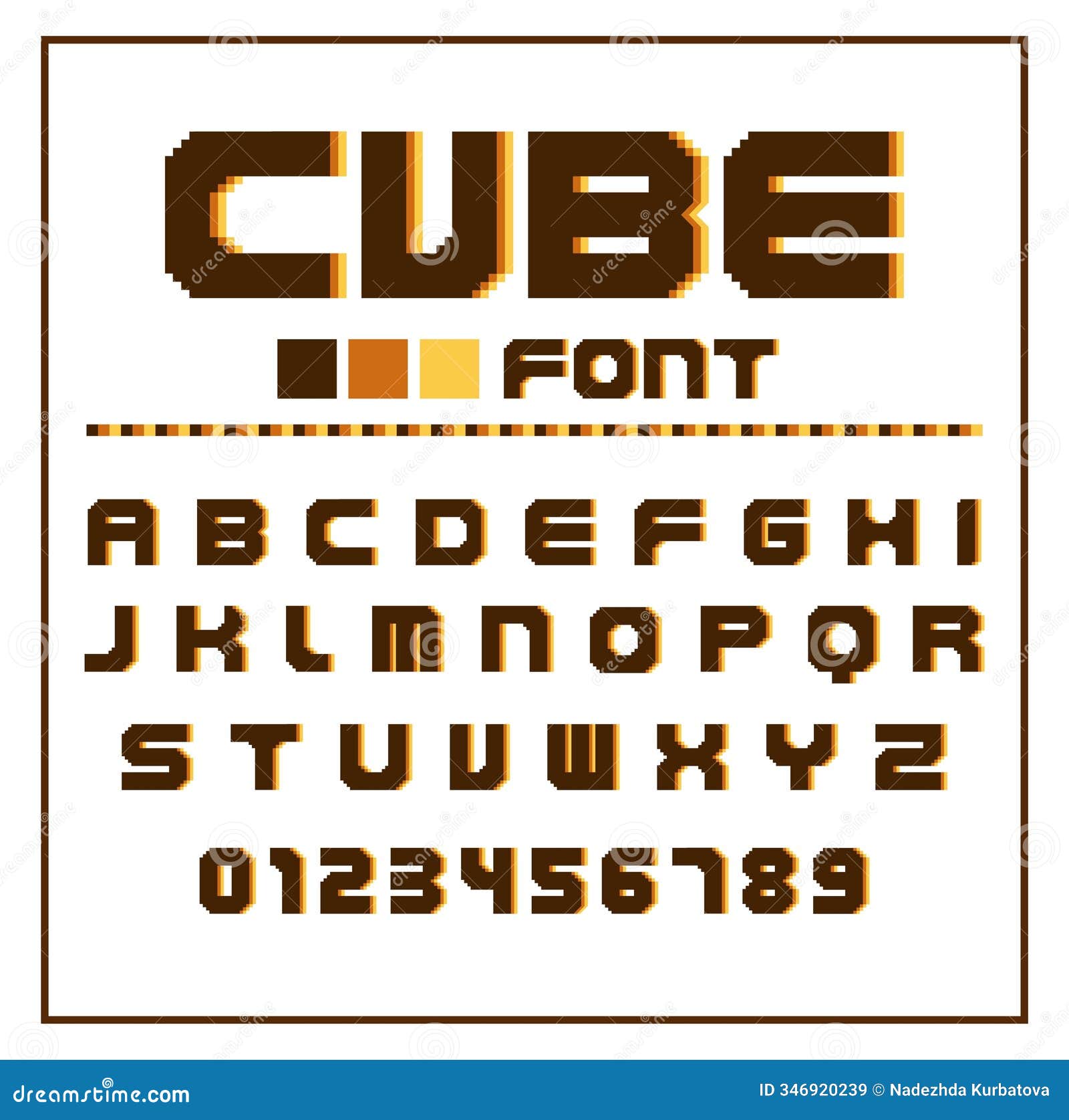 pixel arcade video alphabet. 8-bit style letters and numbers. retro computer gaming . 80s and 90s abc typeface