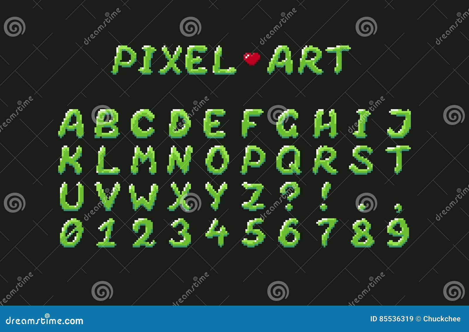 Pixel Art Alphabet stock vector. Illustration of retro - 85536319