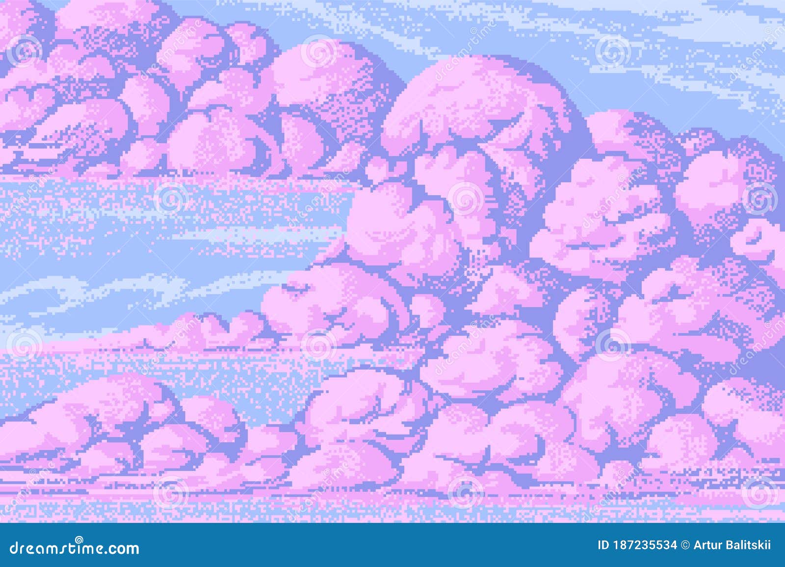 Những tác phẩm pixel art về đám mây luôn đem lại cảm giác tràn đầy sức sống và yên tĩnh của thiên nhiên. Những hình ảnh tràn trề sáng tạo với những tông màu mát mẻ sẽ khiến cho bạn cảm thấy sảng khoái và thư giãn.