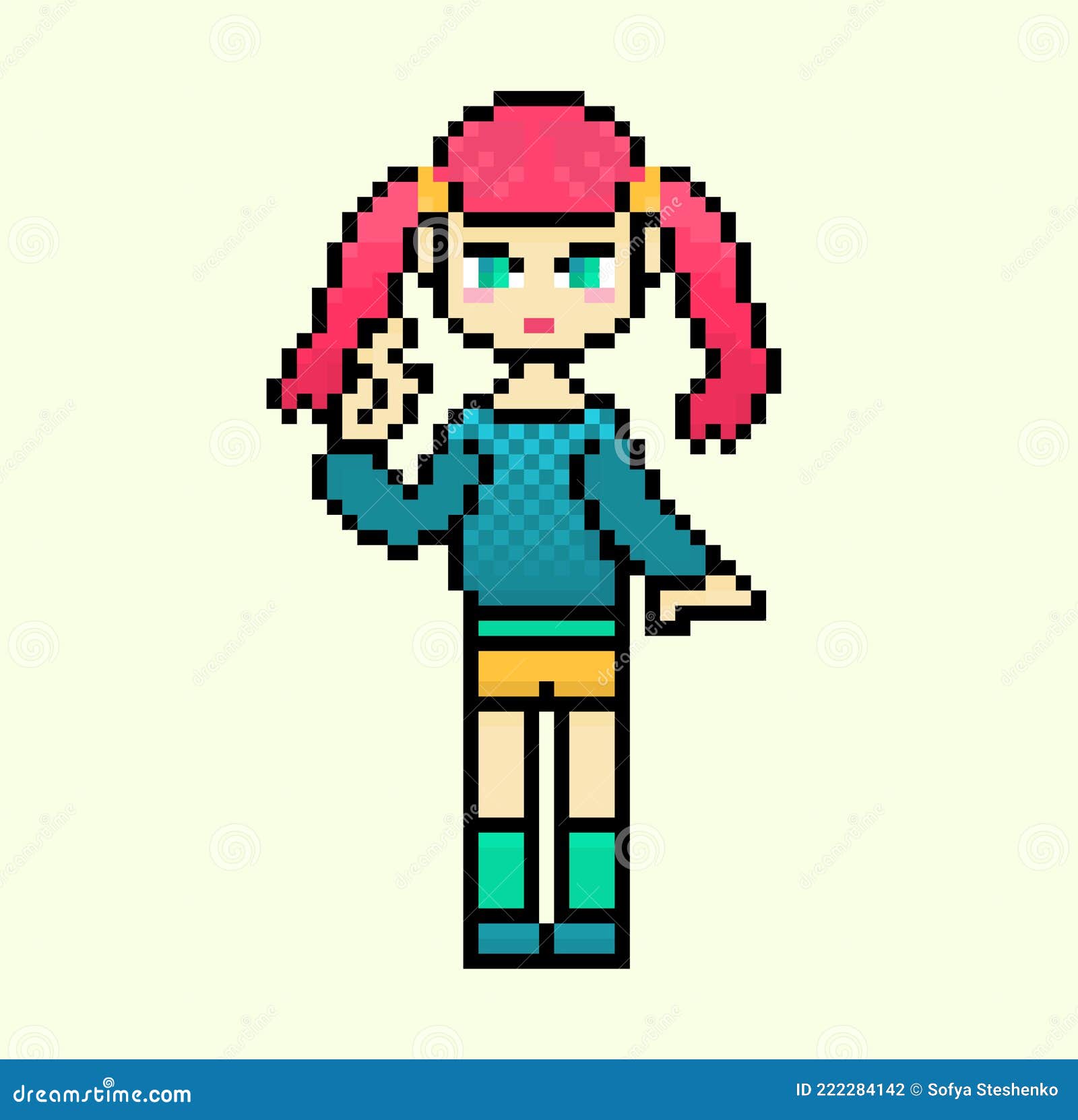Anime Tumblr Art  Anime Girl Pixel Art HD Png Download  Transparent Png  Image  PNGitem