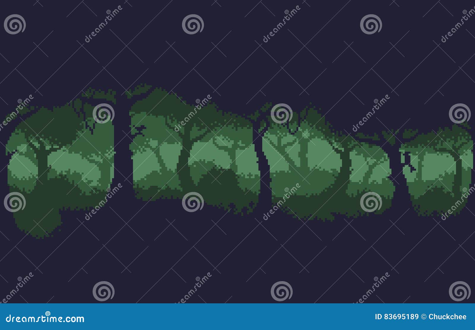 Pixel Art Forest Stock Vector Illustration Of Background 6951