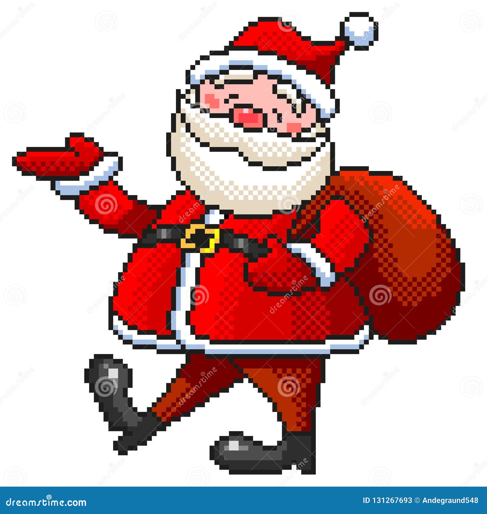 Spreadsheet Pixel Art Santa - My first pixel art ever!!!! - Midnight ...