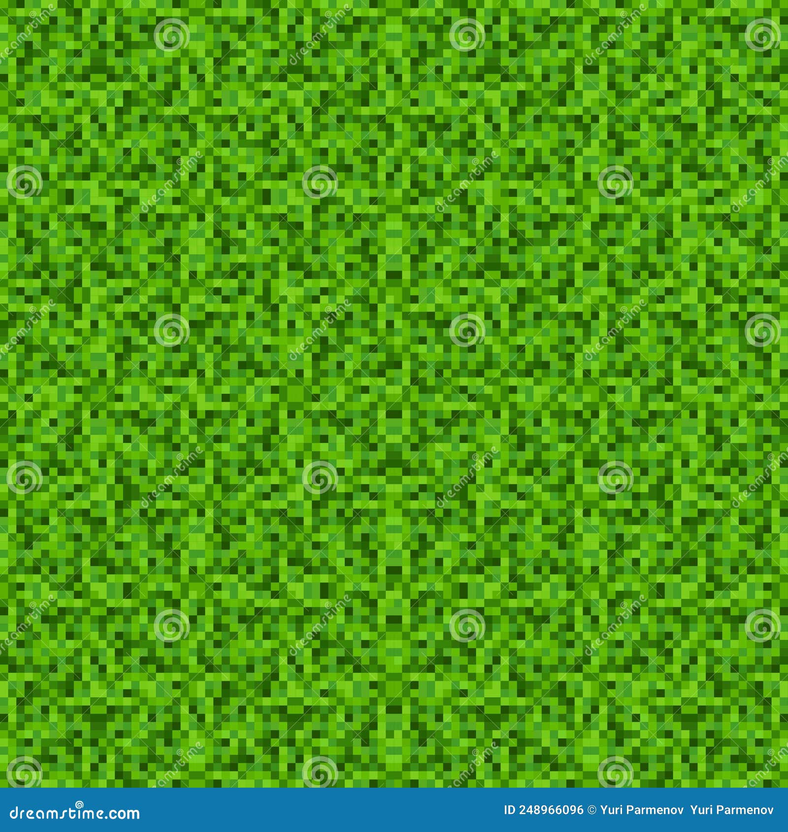 Pixel Art Grass Background. Seamless Texture Backdrop. Green Square