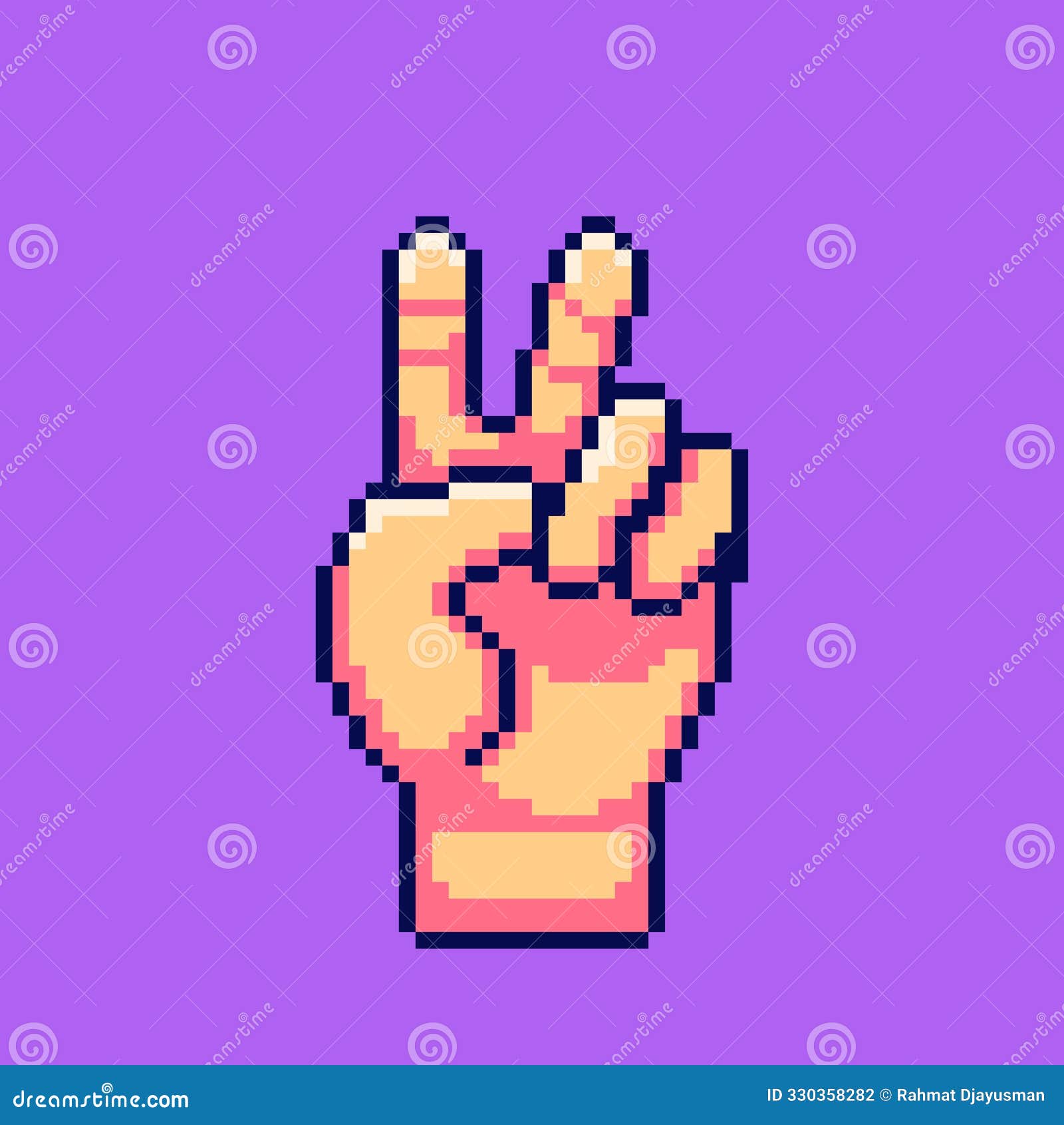 pixel art hand gesture game asset 