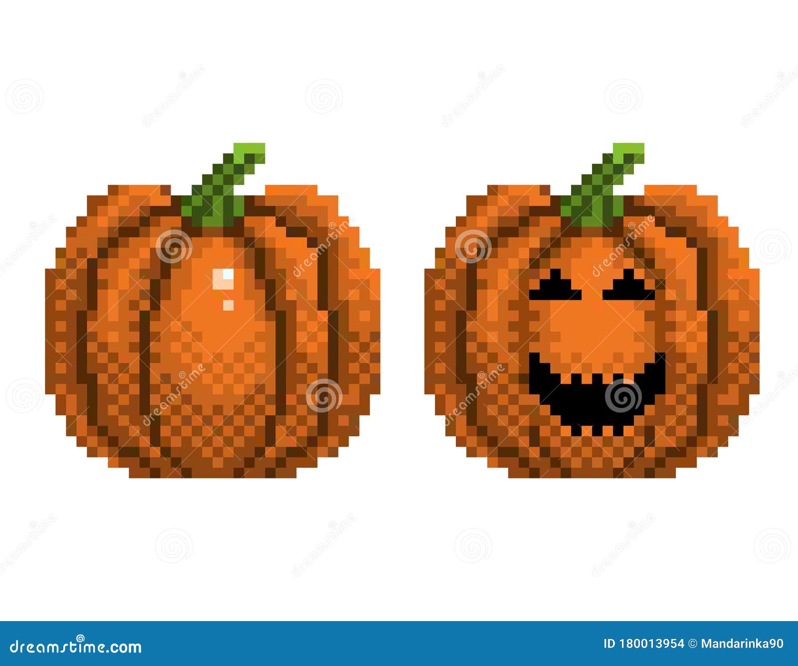 Pixel Art Pumpkin Icon 32x32 Pixels Vector Illustration Stock Vector Illustration Of Coding Fear