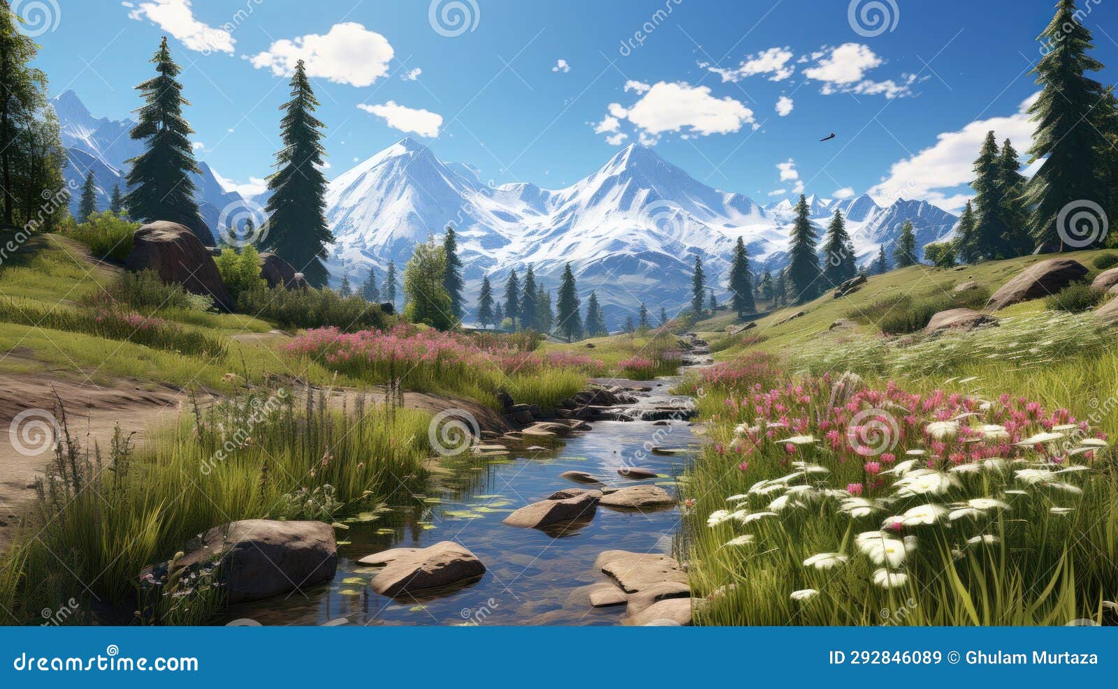 A Pixel Art Rendering of a Digital Mountain Range .UHD Wallpaper Stock ...