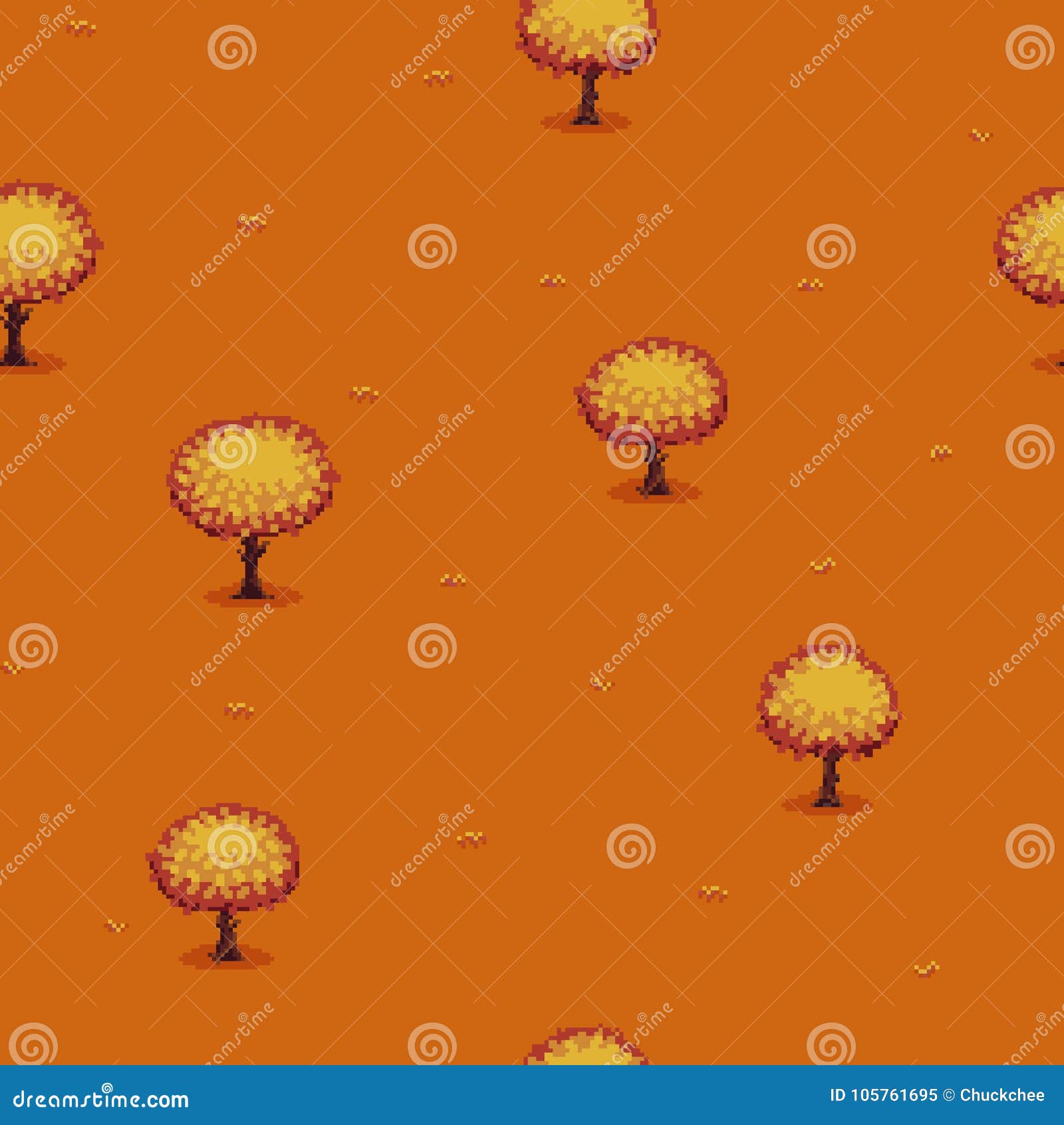 Pixel Art Trees Stock Vector Illustration Of Design 105761695