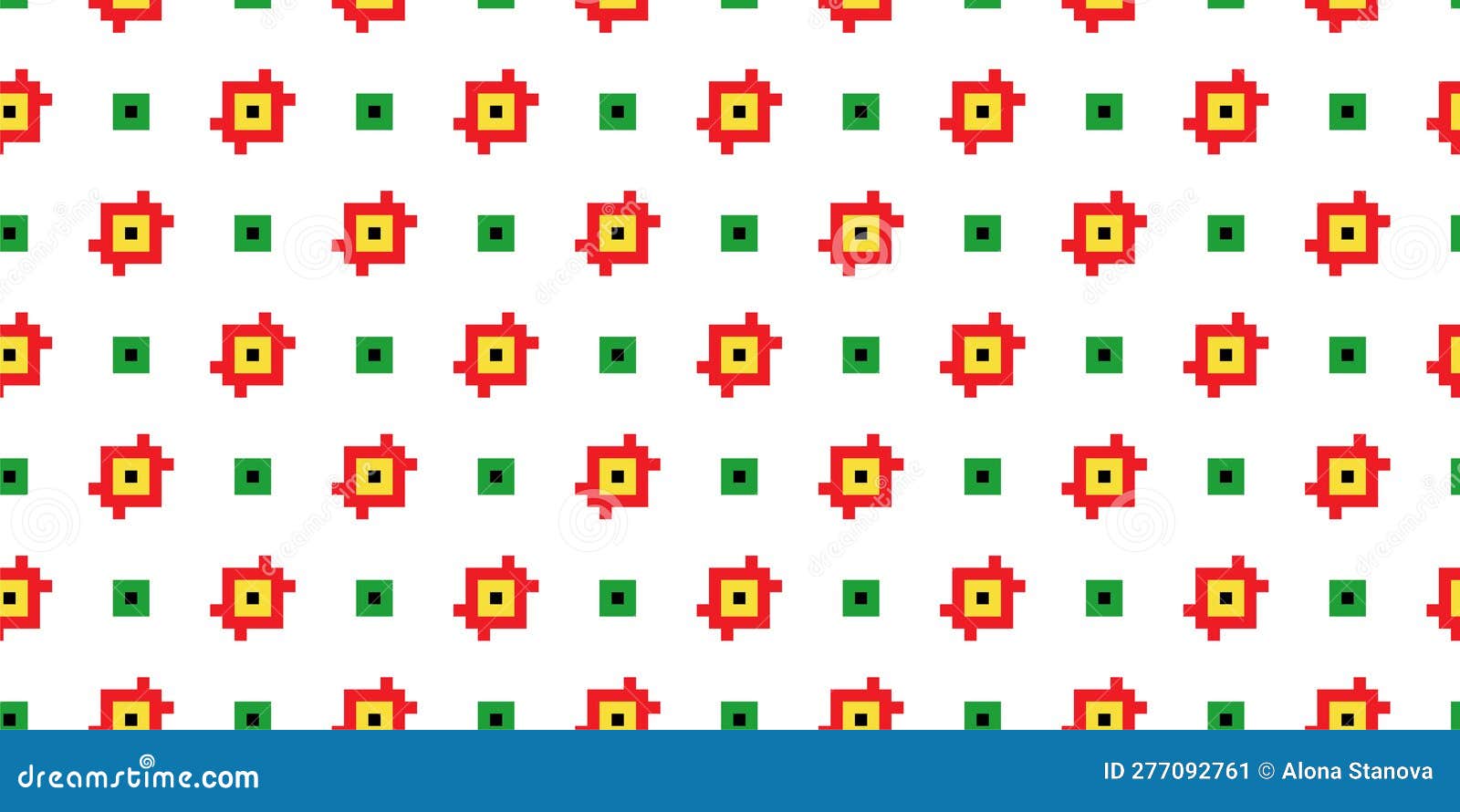 Pixel Art Simple Vector Geometric Pattern, Print, Ornament for